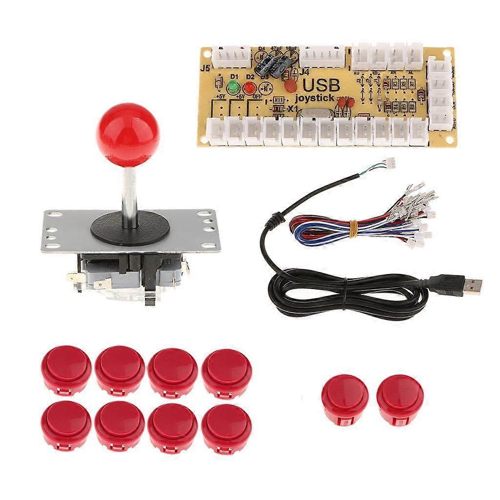 DIY Arcade Game Controller for Rapsberry Pi and Windows, 1x USB Board, 1 x 5 Pin and 10 Buttons
