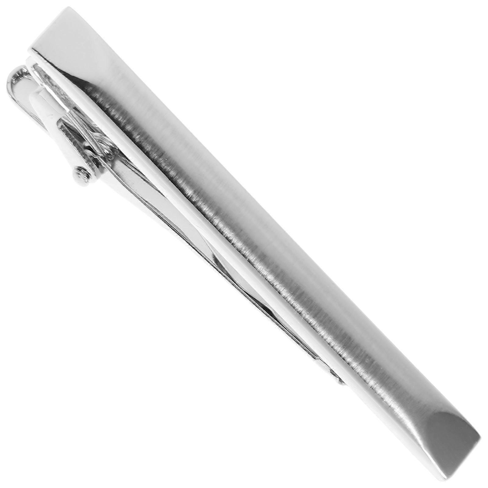 5Pcs Elegant Necktie Clips For Men Ideal For Weddings And Special Occasions With Rectangular Design And Necktie Fastening