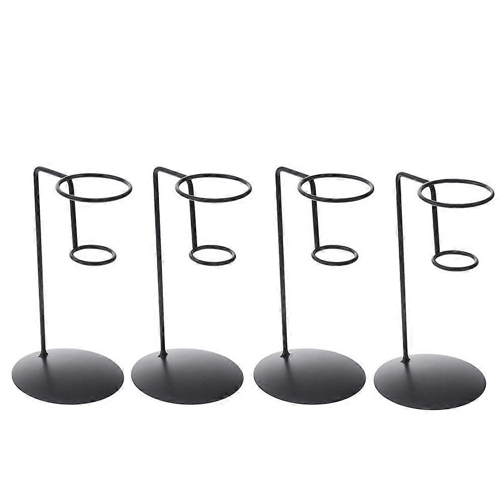 Convenient Cone Holder Ice Cream Cone Holders Home Display Stand Black 15.50X8.50X8.00cm Iron 4Pcs