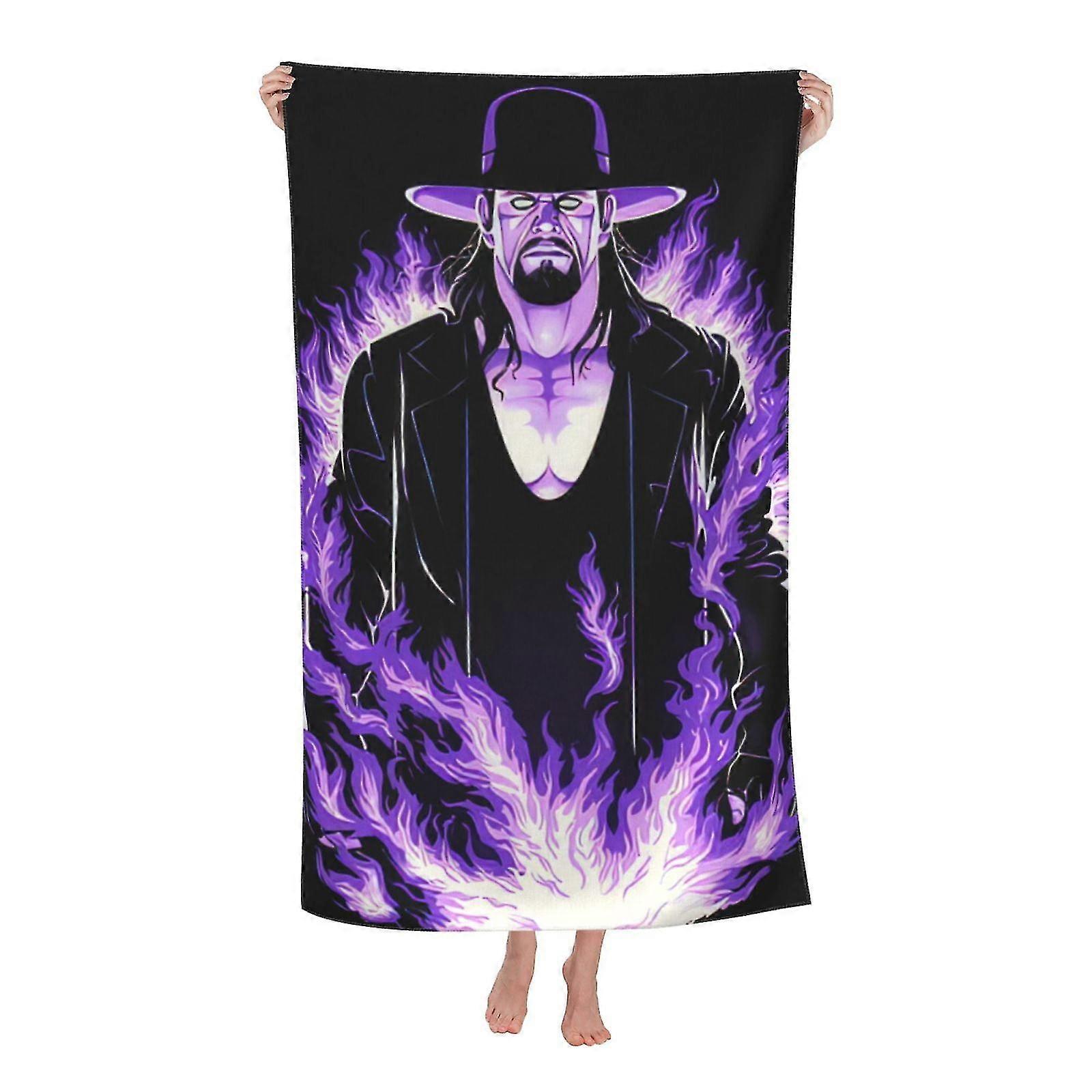 Undertaker-rantapyyhe, mikrokuituhiekkainen kylpypyyhe, erittäin imukykyinen pyyhe, nopeasti kuivuvat suuret kevyet pyyhkeet kylpyuima-altaan matkalle s