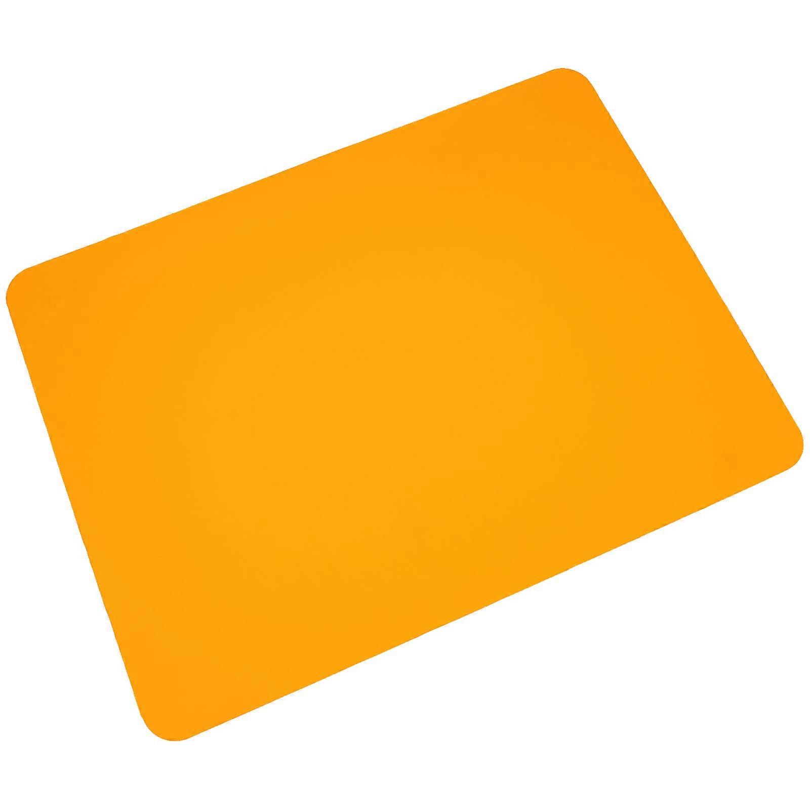 Heat-Resistant Placemat for Dining Table Protective Mat 2Pcs Orange PVC