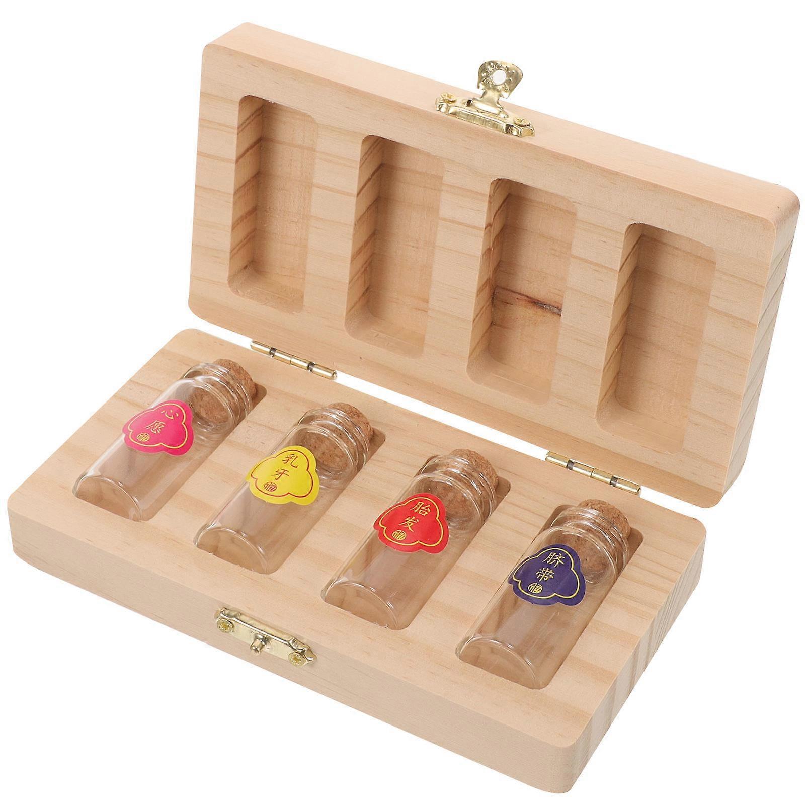 2 Sets Kids Teeth Container For Baby Keepsake Easy Storage Durable Glass Material Ideal For Infant Tooth Preservation