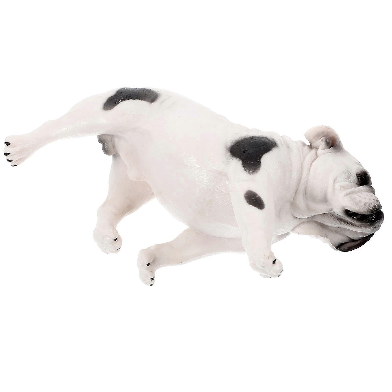 Bulldog Statue Model For Office Decoration Solid Structure Creative Indoor Animal Shape 2Pcs