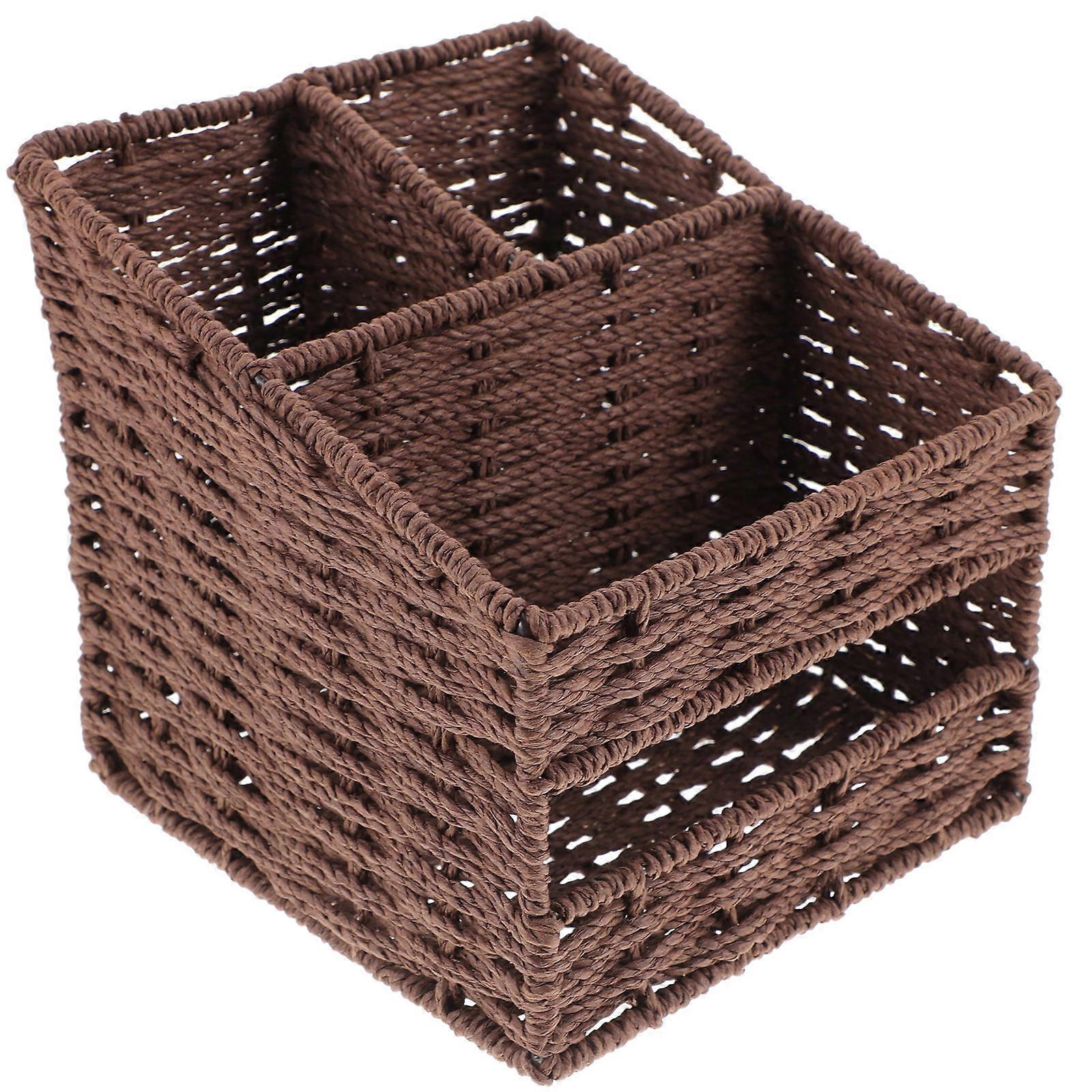 Home Organization Storage Box 2Pcs Rectangular Compartment Sundries Box Ideal For Hotel Decoration