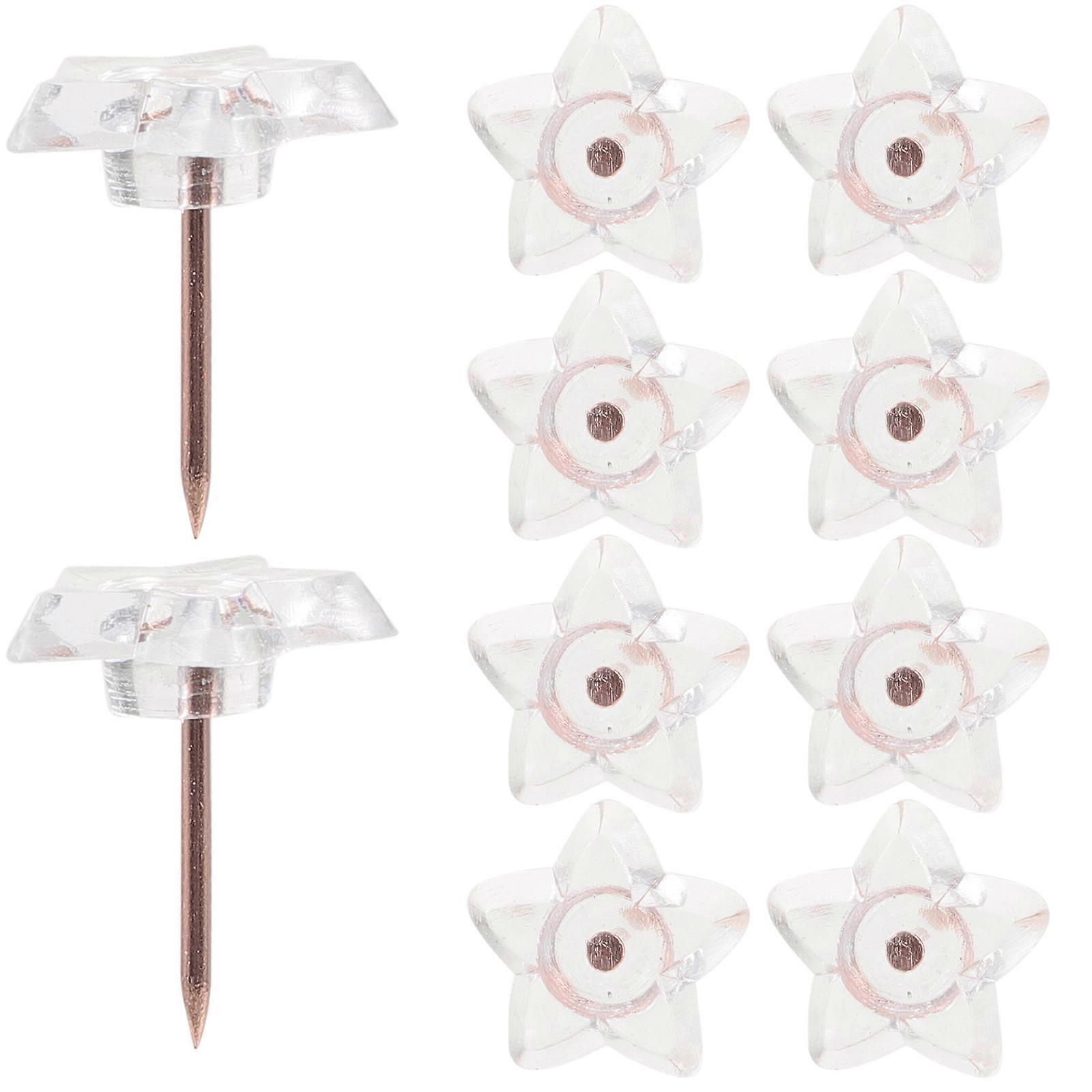 Creative Star Pushpins 400 Pcs Clear Thumb Tacks Bulletin Board Use Classroom Study Supplies