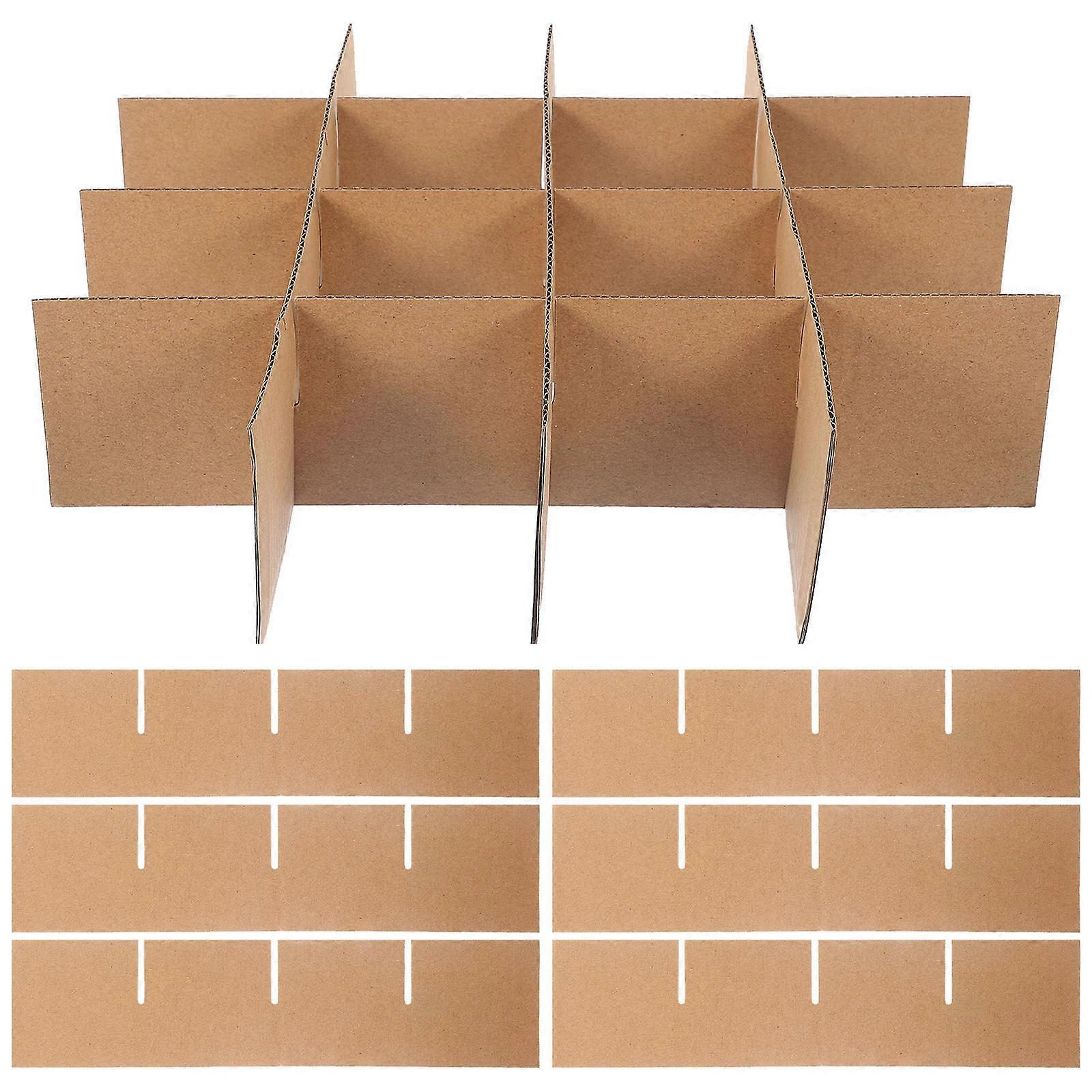 Moving Boxes Dividers Cardboard Box Divider for Glass Packing Kit 3Sets