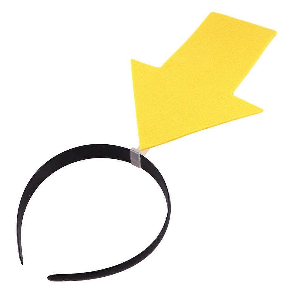 Arrow Headband Cloth Headband for Party Use 3Pcs Yellow Headwear Decor
