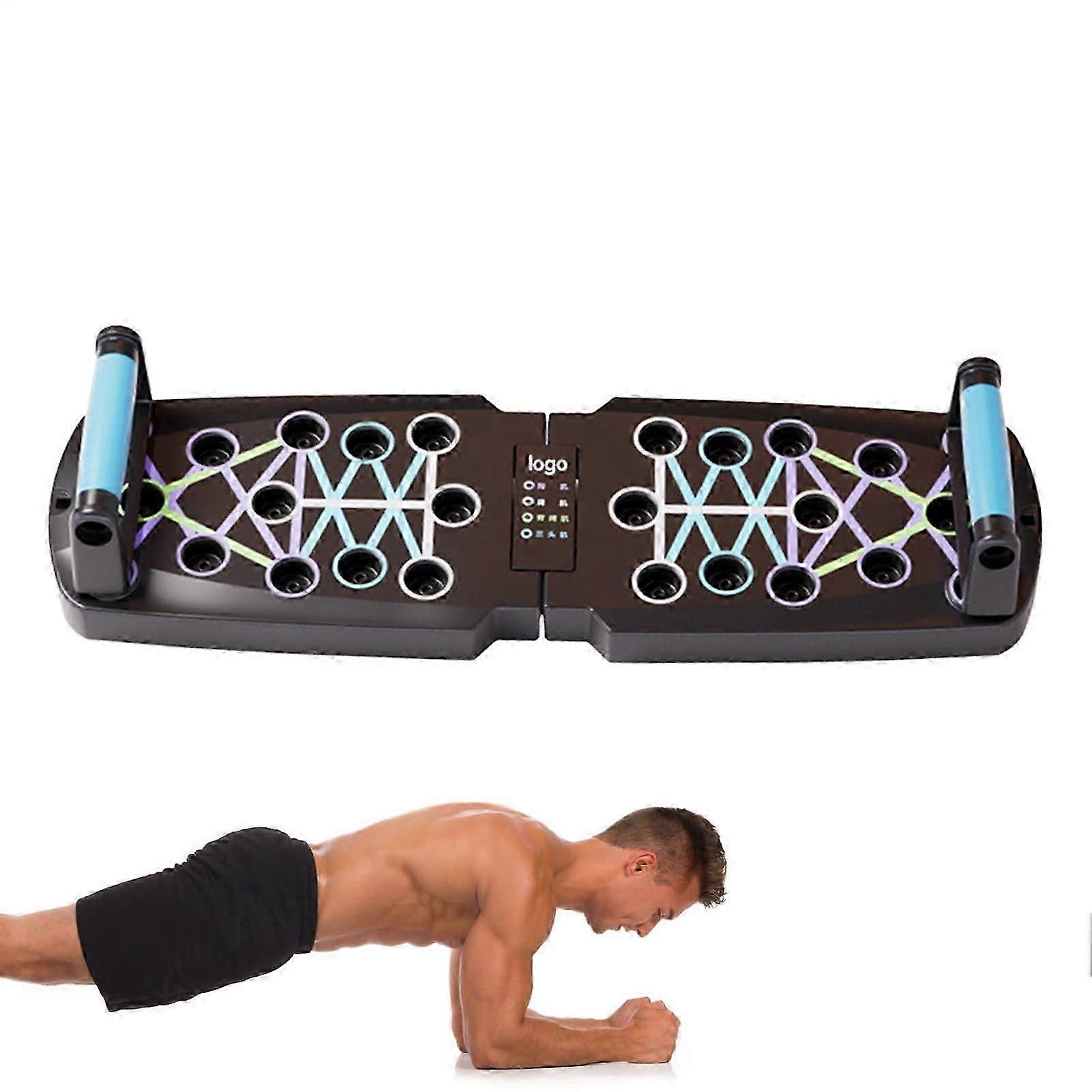 Adjustable core and AB trainer with pushup bars, multifunctional fitness tools