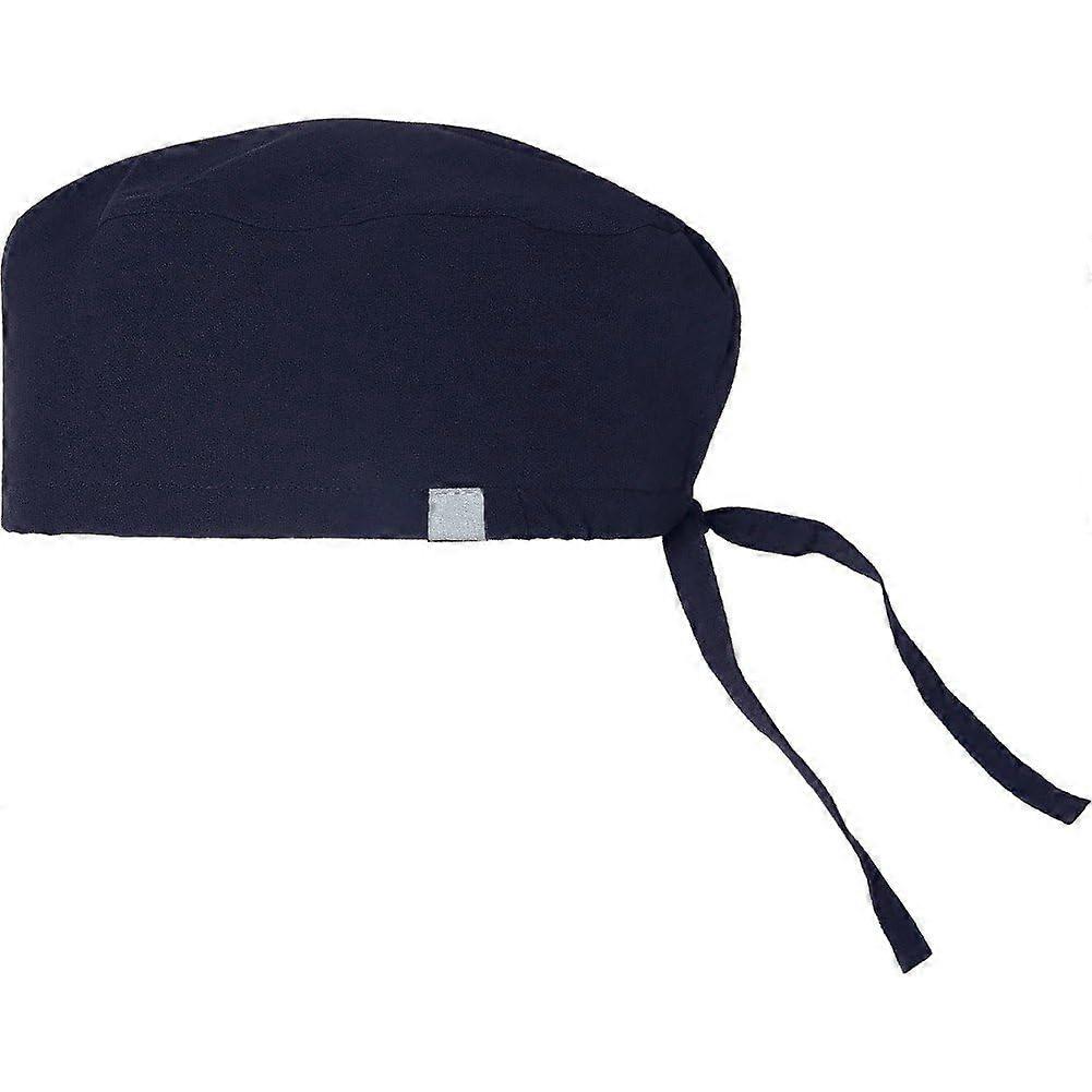 Unisex Scrub Cap Classic Surgeon Style Breathable Adjustable TieBack Navy For Women And Men