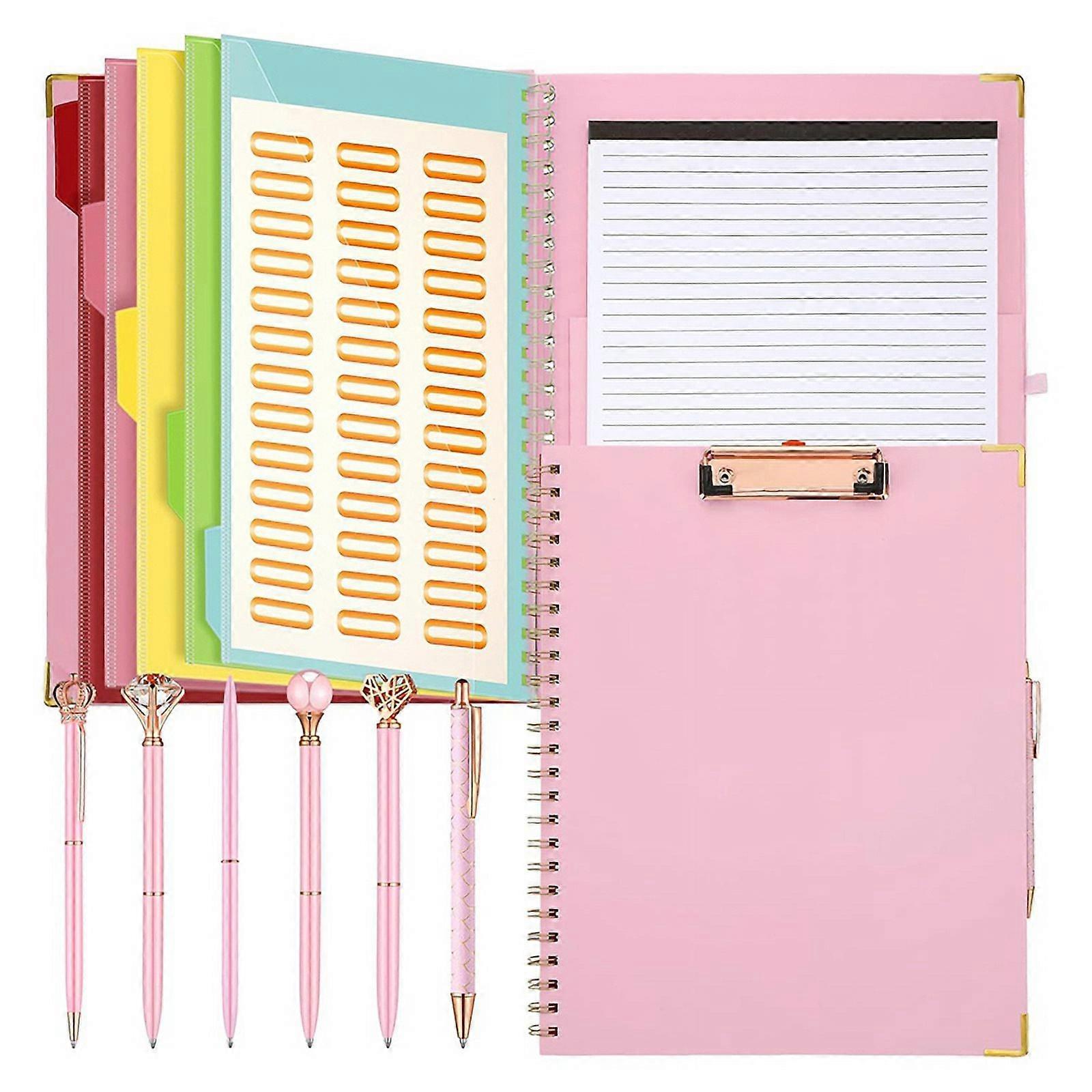 Refillable Notepad Ballpoint Pen Set,5Dividers B