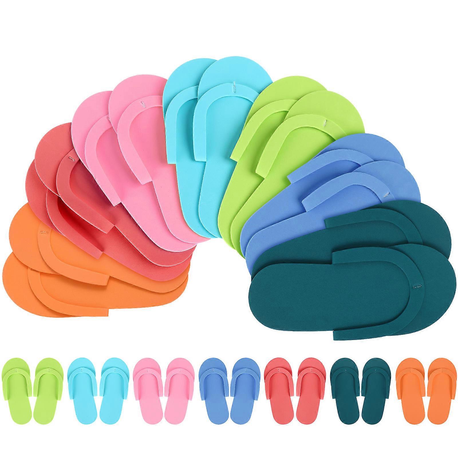 Salon Disposable Slippers Pedicure Use for Adults Assorted Color Disposable Design with 36 Pairs