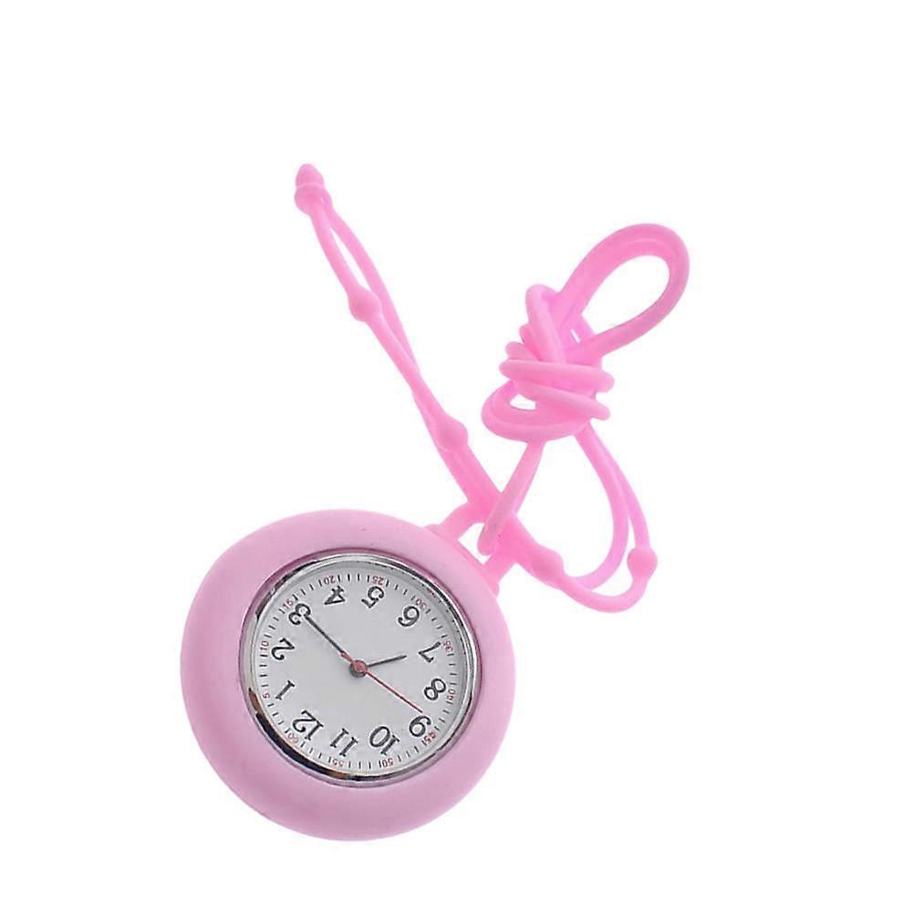 Nursing Watch 1Pc Round Pocket Watch for Daily Use in Medical Profession Pink Color with Timekeeping Function
