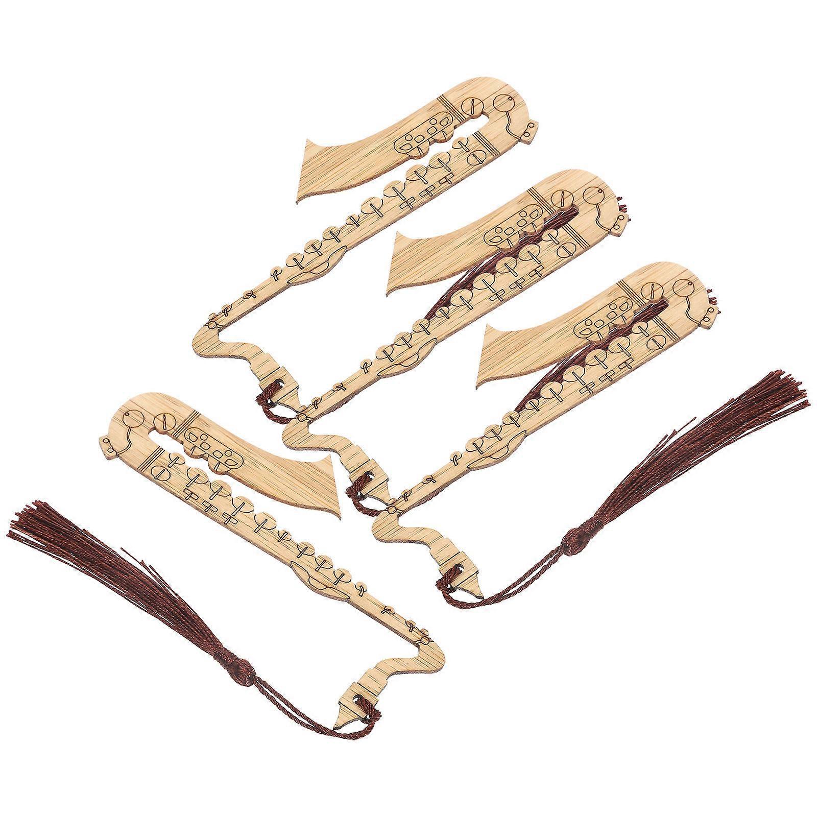 Decorative 12 Pcs Saxophone Shape Bookmarks With Tassel Design For Readers And Friends At Home Office