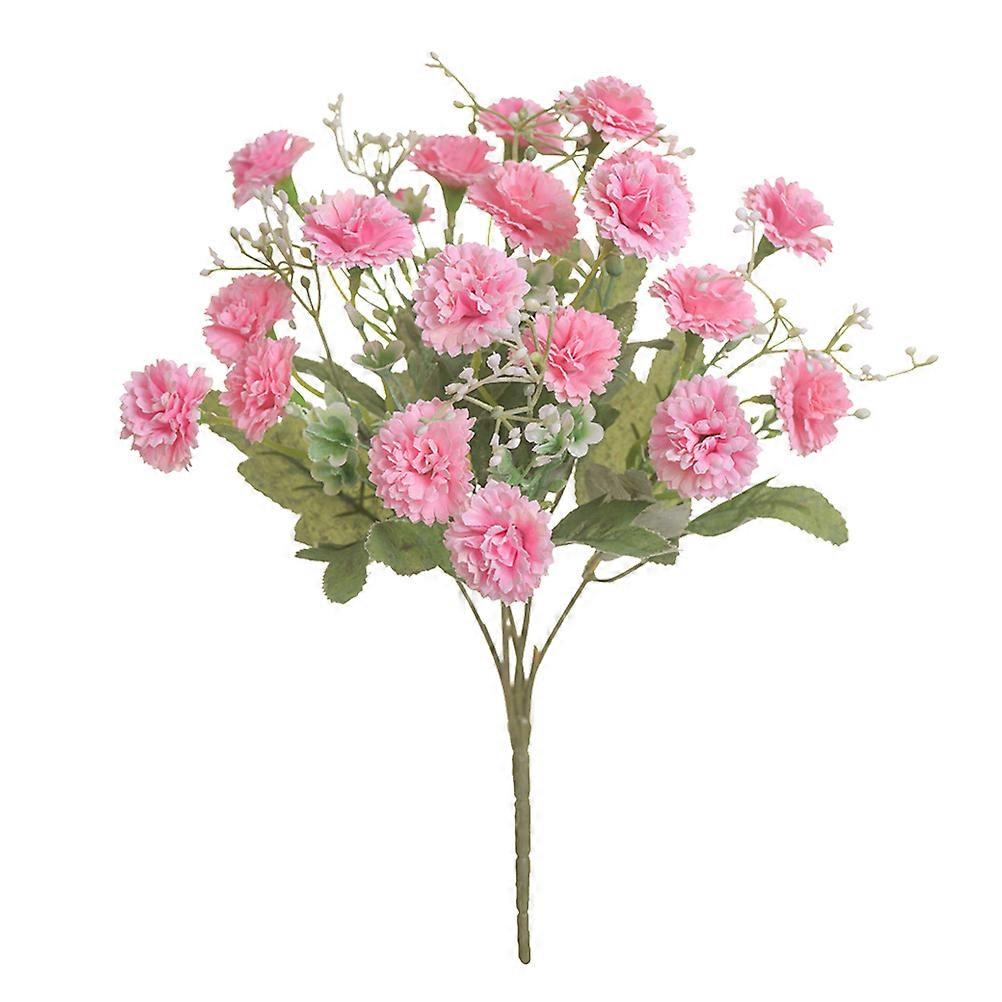 Artificial Plant Pink Cloves Carnations for Office Decoration 2Pcs