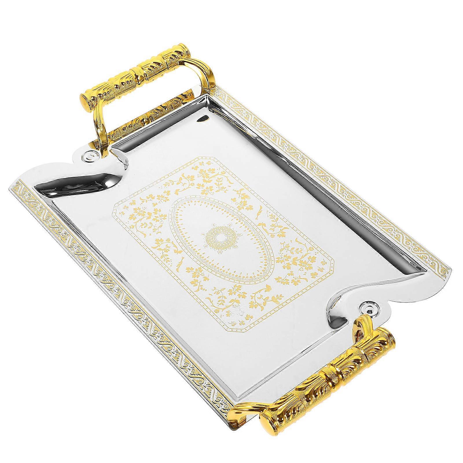 Metal Serving Tray For Home And Restaurant Use In Multi Color With Decorative Function 4Pcs