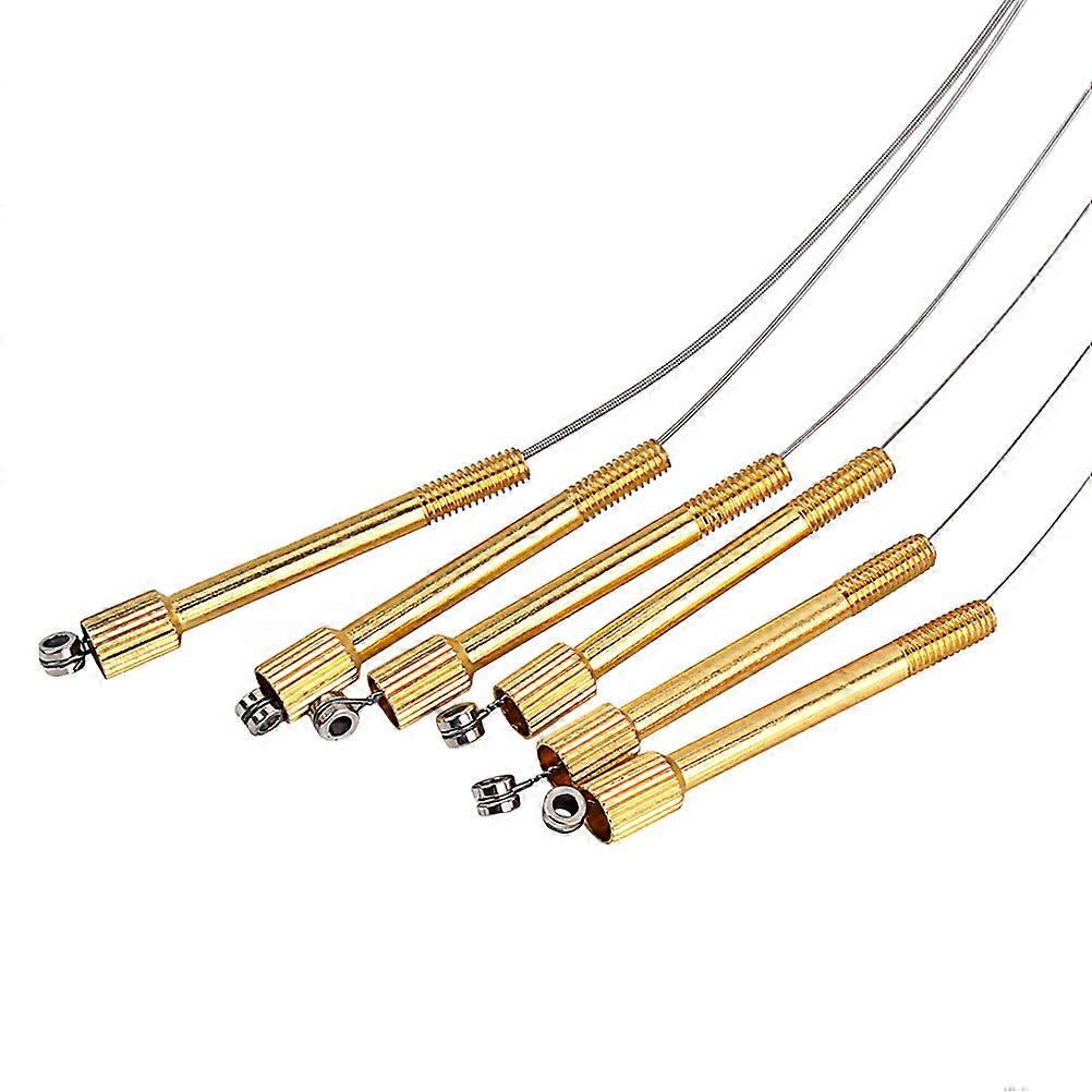 Golden Lock String Screw Guitar Tremolo Bridge Saddle Clamp 6Pcs Set