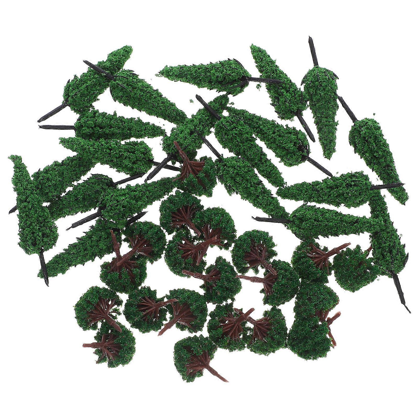 Miniature Landscape Plastic Trees Model for Decoration 200Pcs Set Assorted