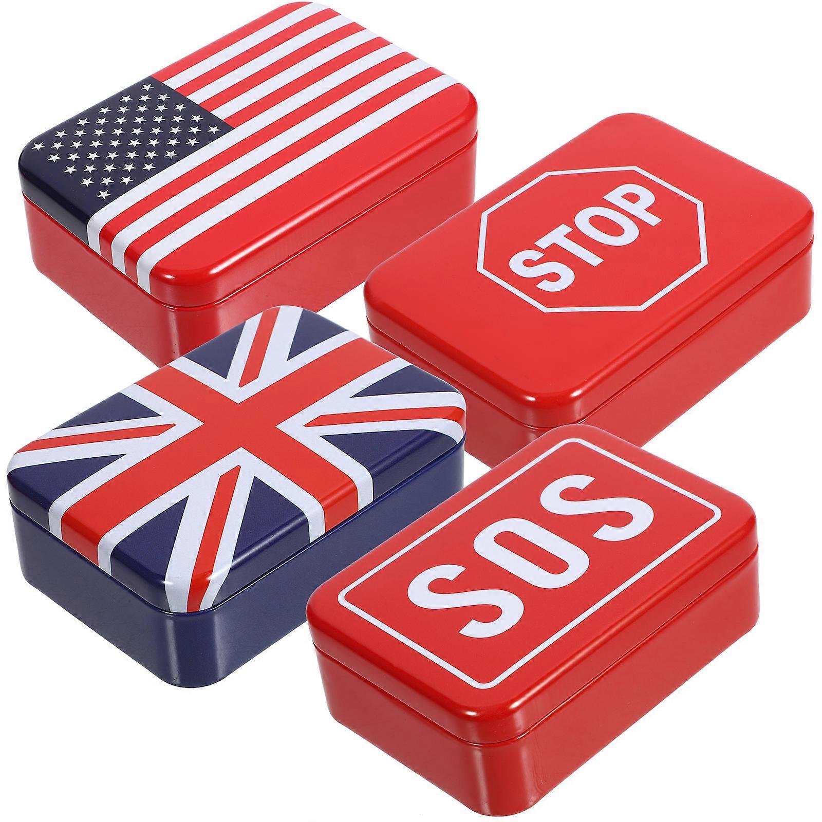 16 Pcs Assorted Color Rectangular Storage Box Made Of Tinplate For Candy And Small Items Use With Practical Functionality