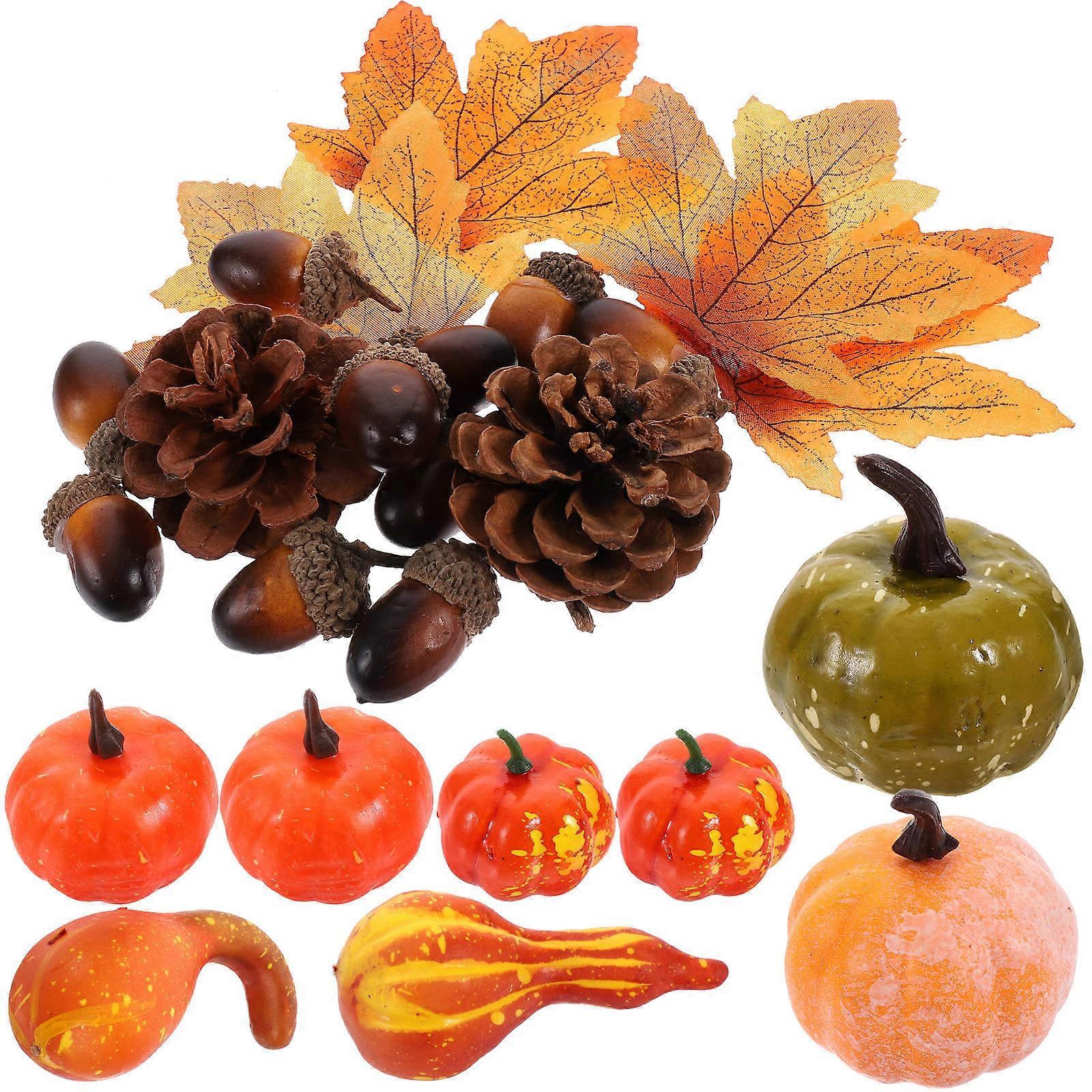 Fall Party Supplies Artificial Pumpkins for 2Sets Halloween Decor