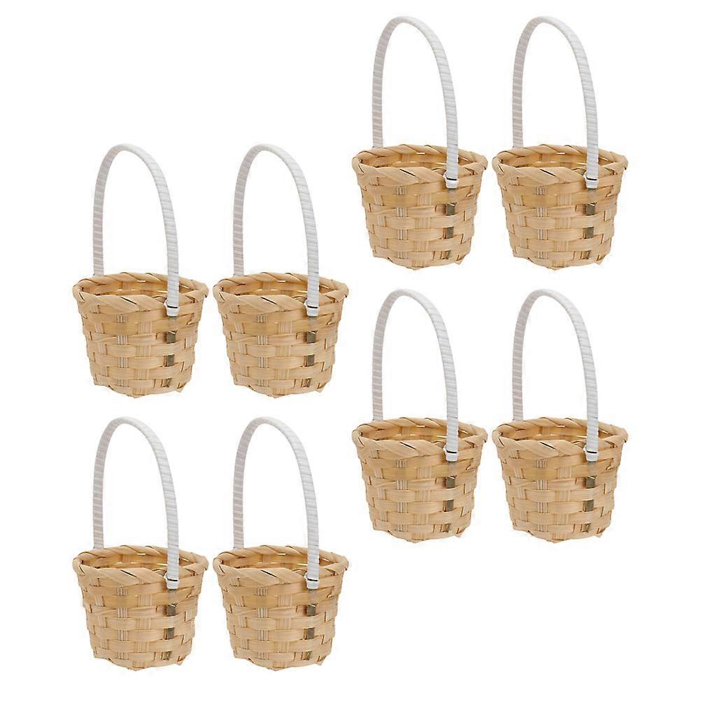 Bamboo Woven Fruit Storage Basket for Picking Use 16Pcs Pack