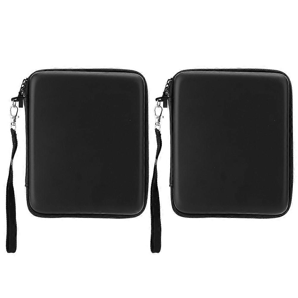2Pcs EVA Hard Package Case  Storage Portable Bag Protective Case with Lacing for 2DSBlack