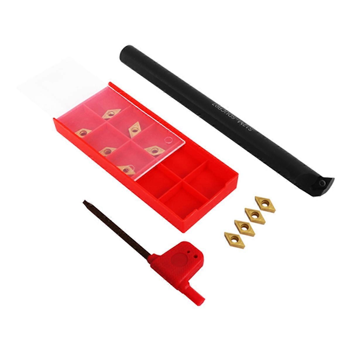 12 τεμάχια ένθετα καρβιδίου Dcmt0702 + ράβδος διάτρησης S12M-Sducr07 με κλειδί