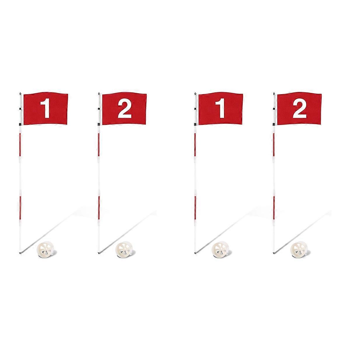 4X Golf Flagstick Golf Flag Golf Putting Flag for Backyard Practice Putting Green