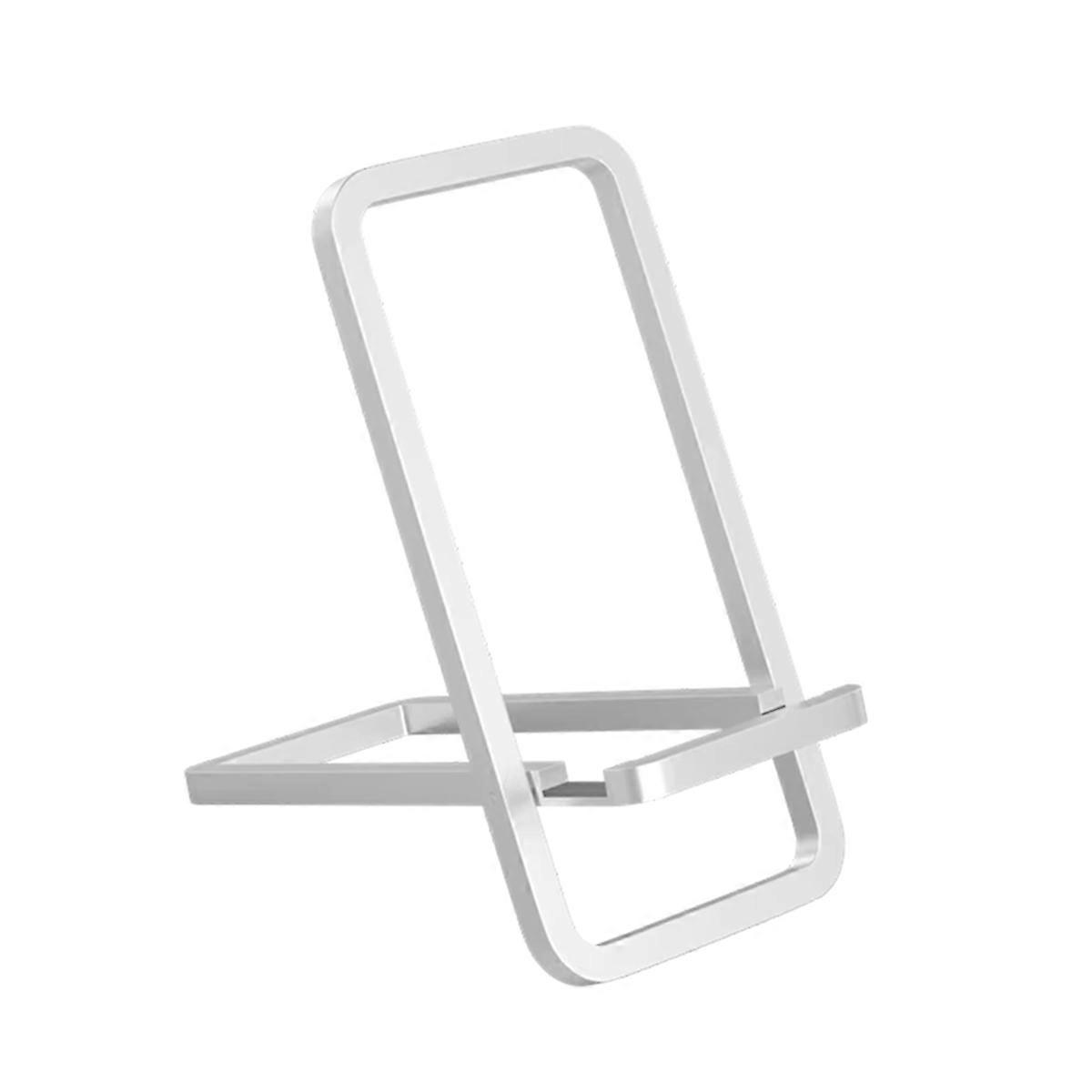 Mobile Phone Stand Desktop Lazy Holder Bedside Foldable Silver
