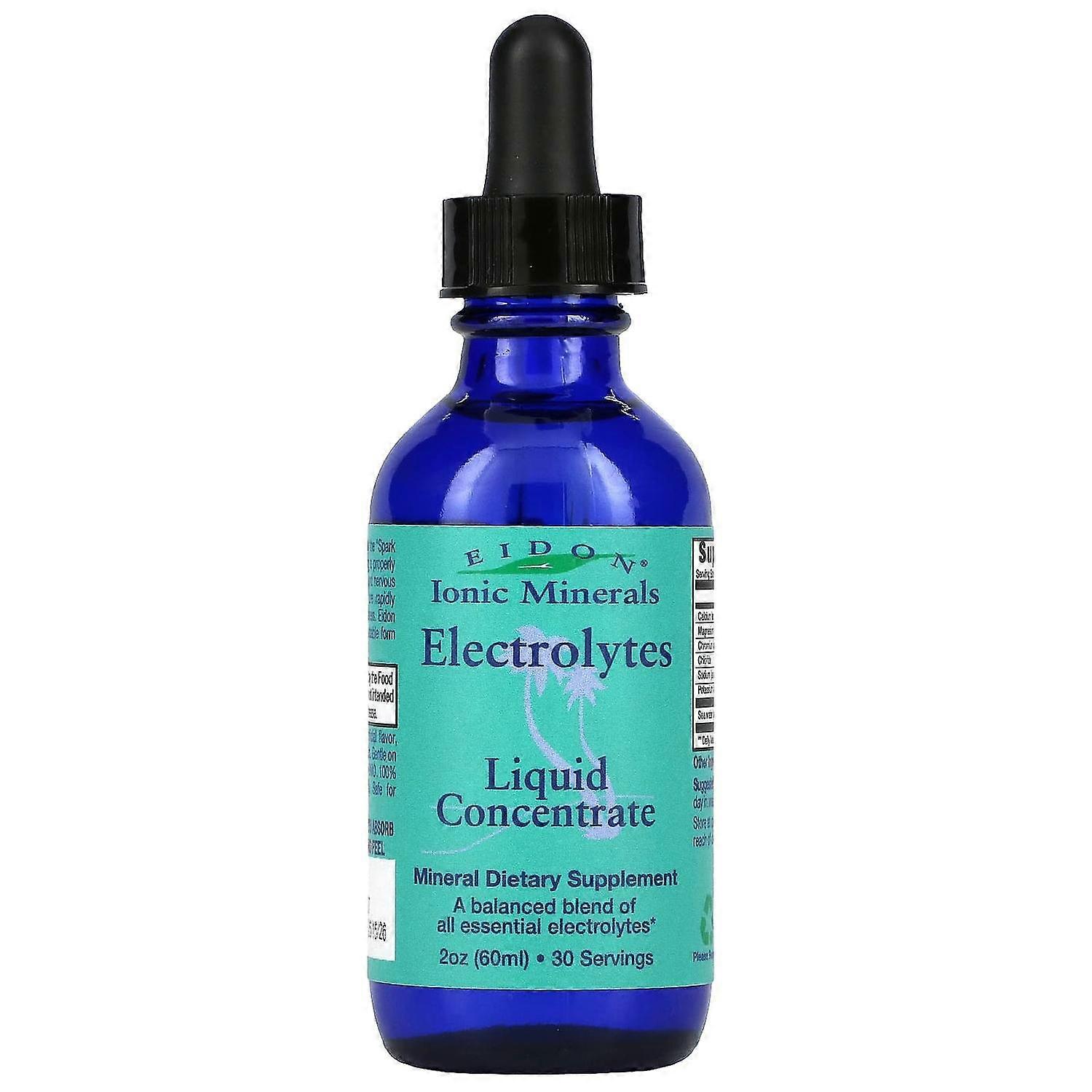 Eidon Mineral Supplements, Electrolytes, Liquid Concentrate, 2 oz (60 ml)