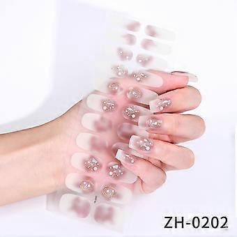 3D heißprägen imitation diamant gradienten nagel aufkleber nail art aufkleber ZH-0202 bare stück + nagel datei