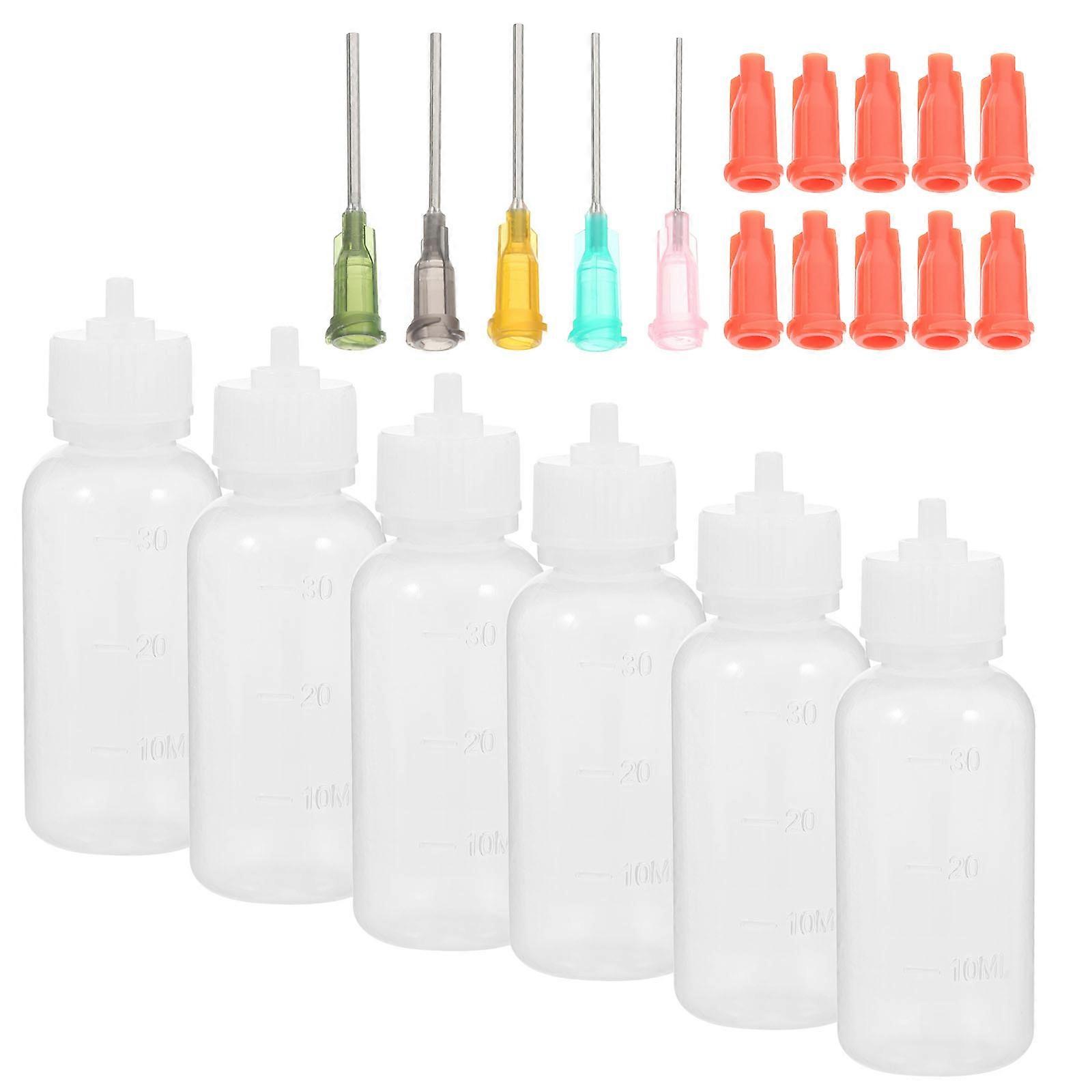 Reusable Glue Dispensing Bottle with Fine Needle Tip for Accurate Application 4Sets