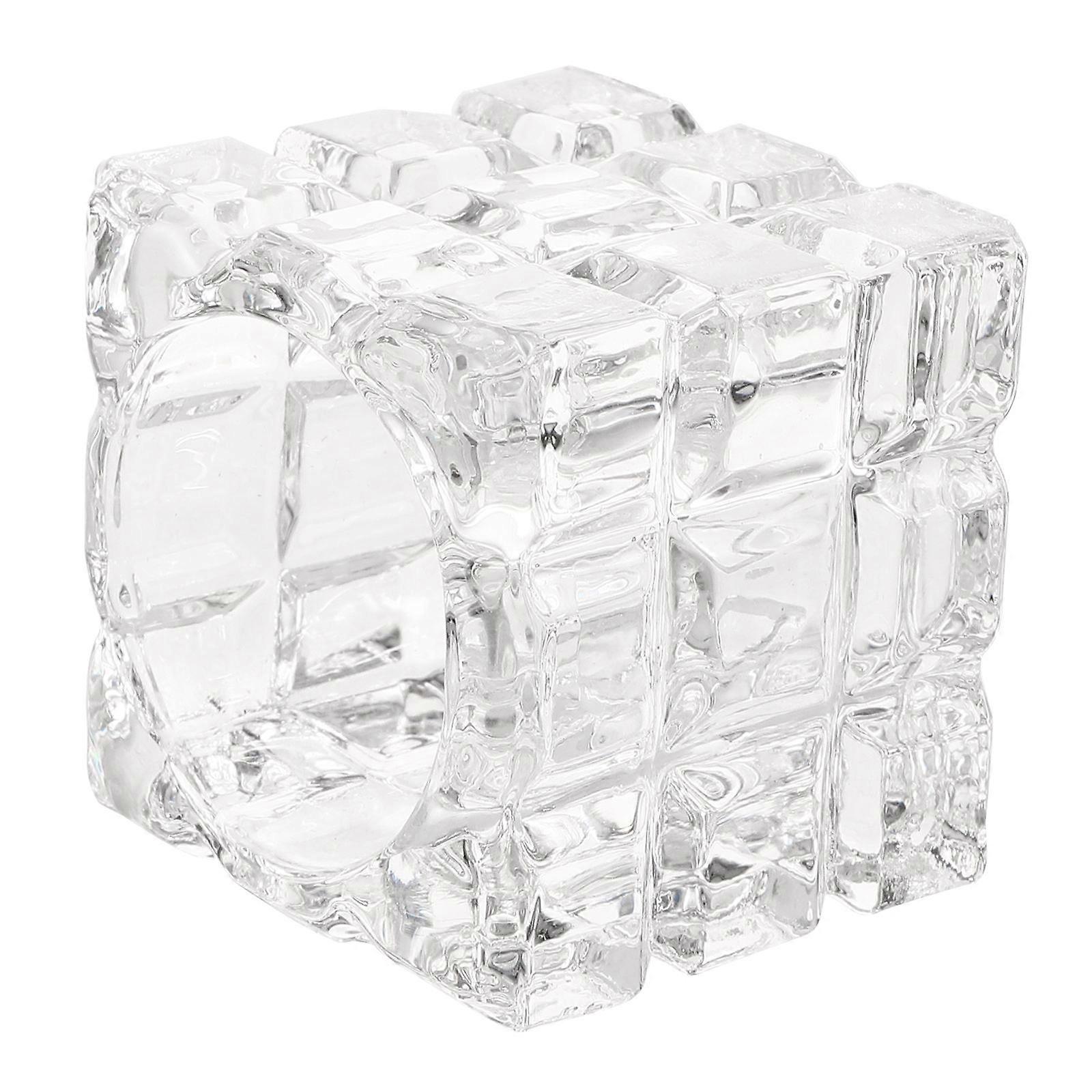 Transparent Glass Dappen Dish for Nails Art Tool Storage 4Pcs