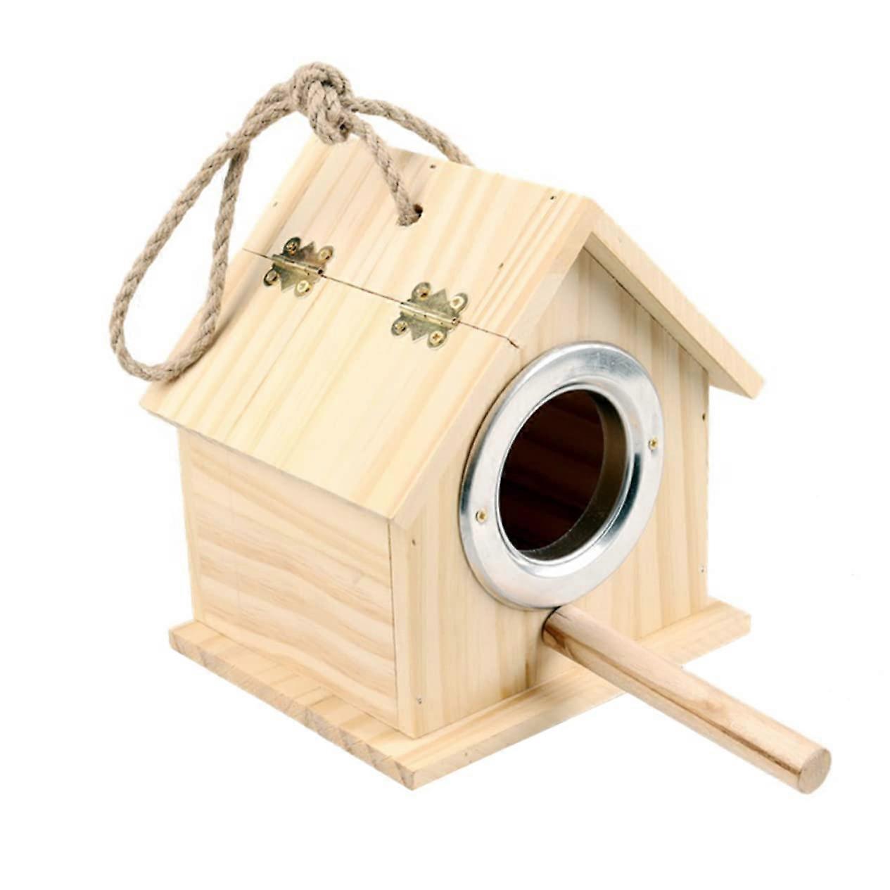 Breeding Box Wooden Bird Nest Portable Nesting Station Mating Box Cage Accessory For Pets