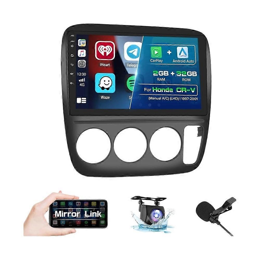 Stereo Radio Honda Cr-v 1997-2001 Android Carplay GPS 2+32G