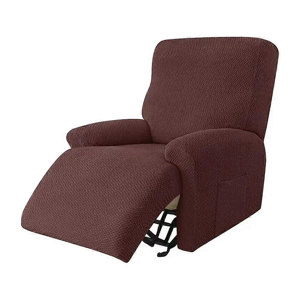 Sofa Cover For 14 Seat Sofas, Waterproof Leaf Texture Cushion Cover, Solid Color Style 1 Chocolate