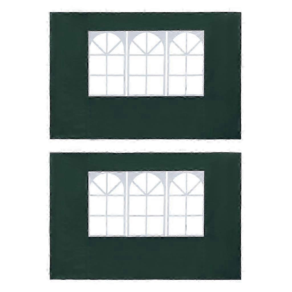 Party Tent Sidewall 2 pcs with Window PE Green 25-26s