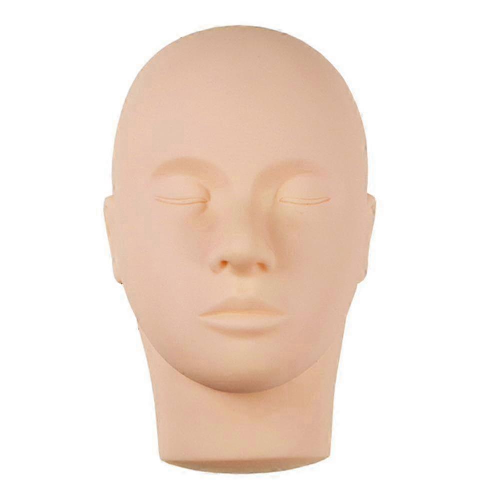Eyelash Training Practice Head: Makeup Cosmetology Silicone Head for Flat Soft Practice