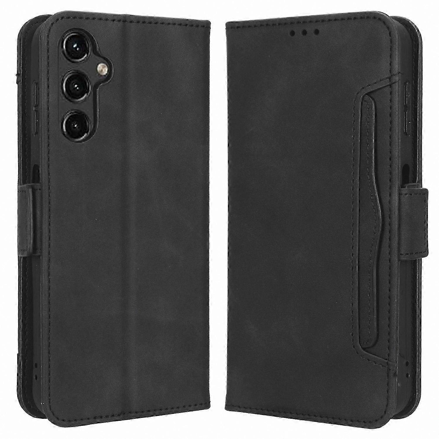 PU Leather Wallet Case with Card Slots and Stand for Galaxy A14 5G, Shockproof Magnetic Full Coverage Protective Cover