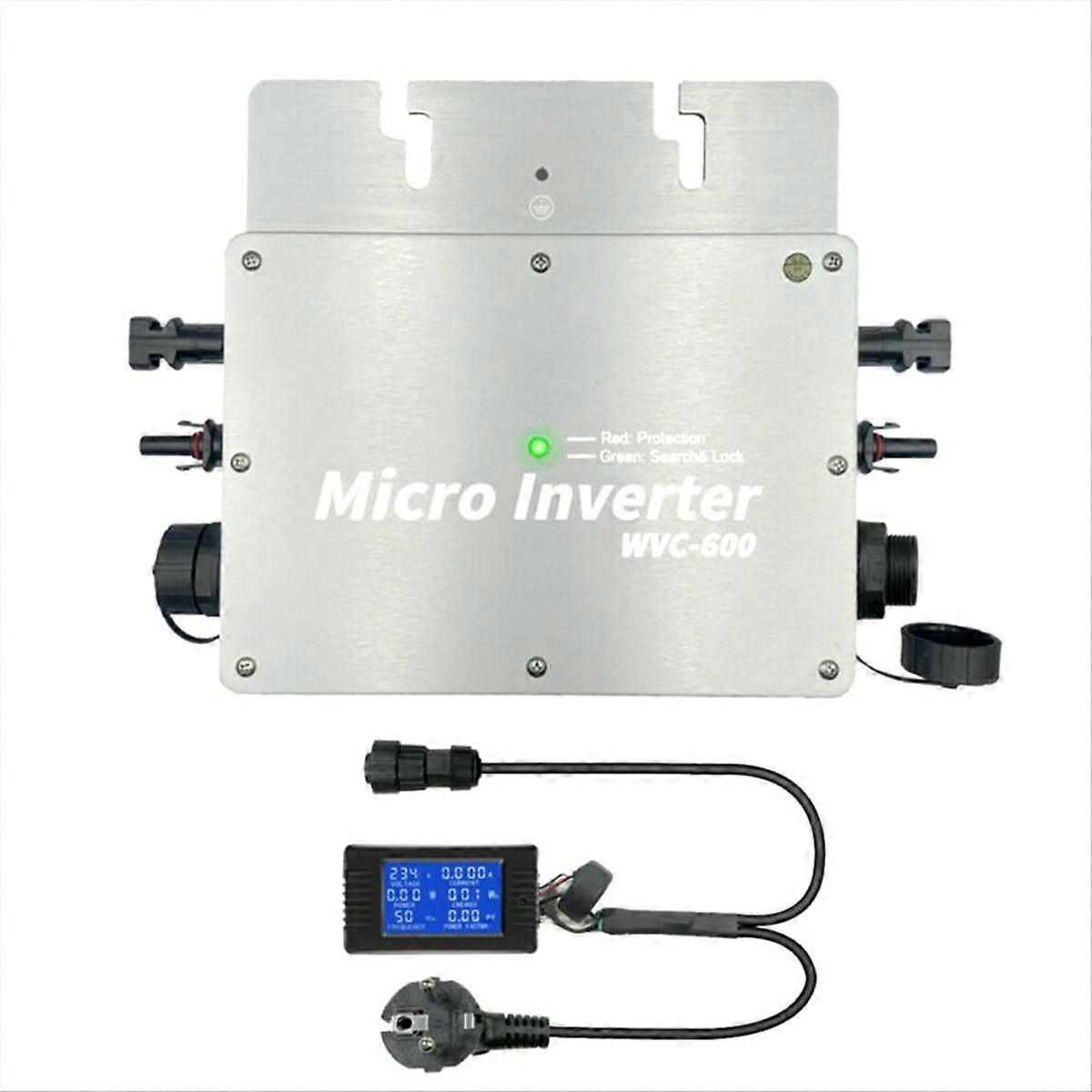 600W MPPT Grid Tied Inverter Solar Micro Inverter PV Input DC28-50V Output AC80-160V with LCD Water