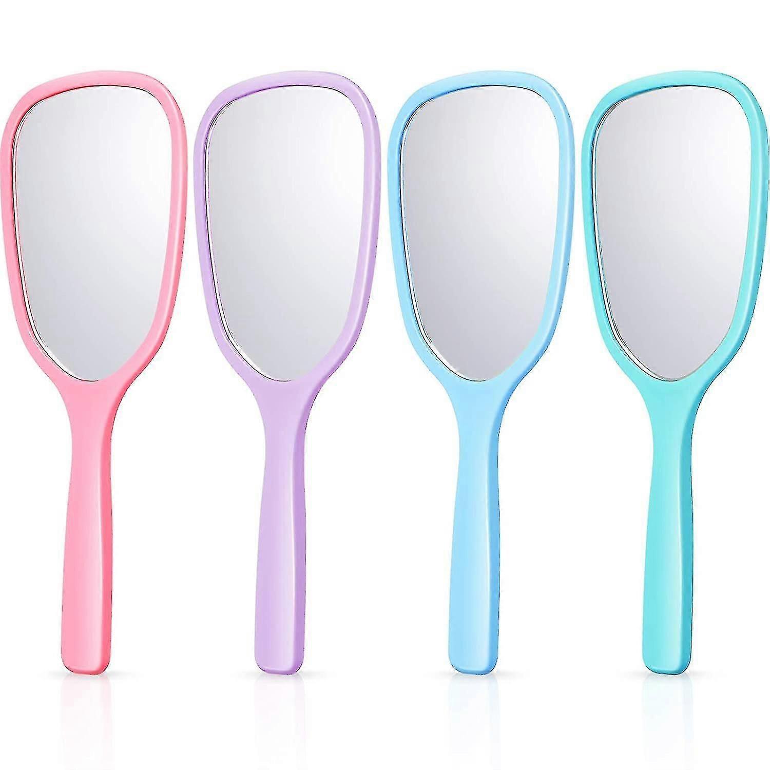 4pcs Handheld Mirror Vanity Mirror Travel Portable Makeup Tool