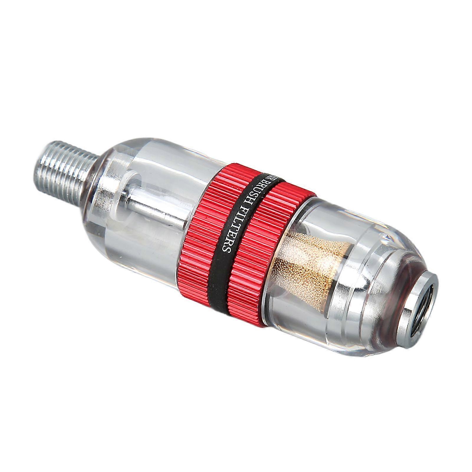 Water Oil Separator with 3 Filter Cotton Easy to Install Airbrush Filter Replacement for Spray Gun Red 
