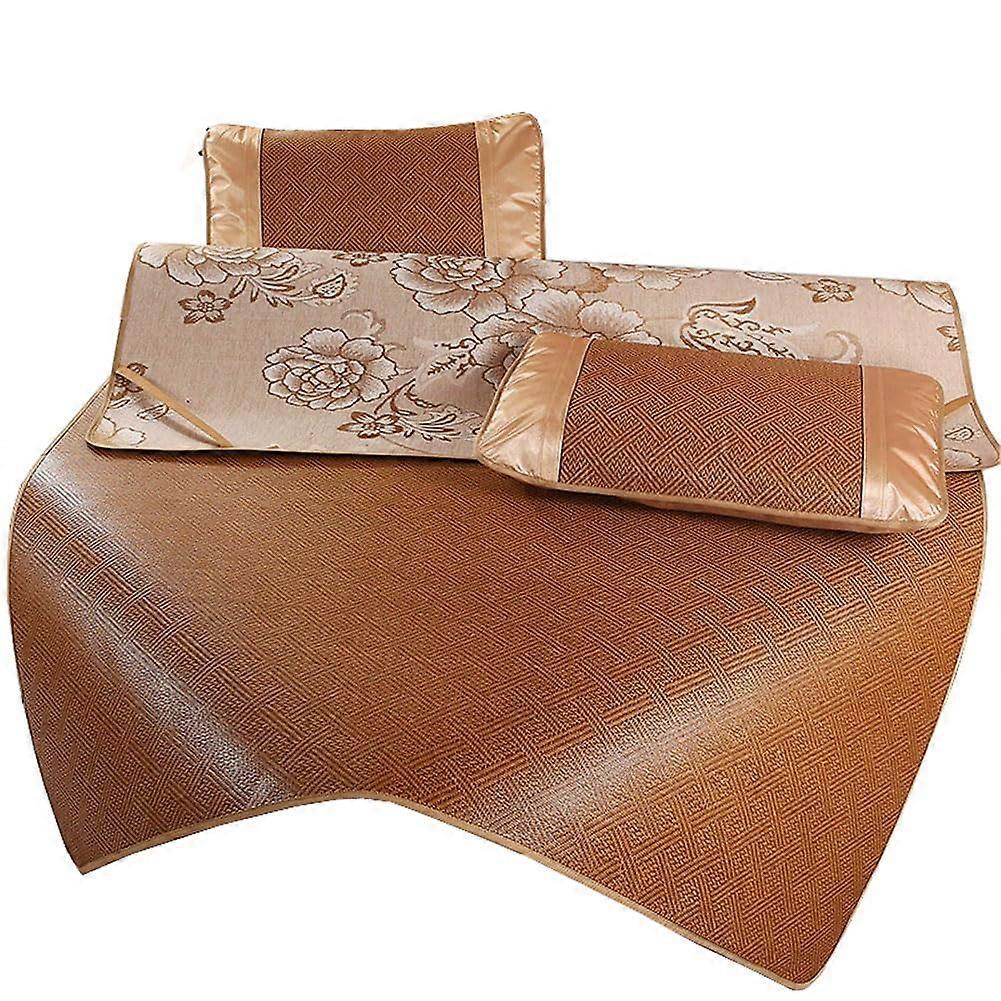 Bamboo Summer Sleeping Mat Summer Cooling With Rattan Pillowcase Breathable Natural Bamboo Size 100x195 cm Color B