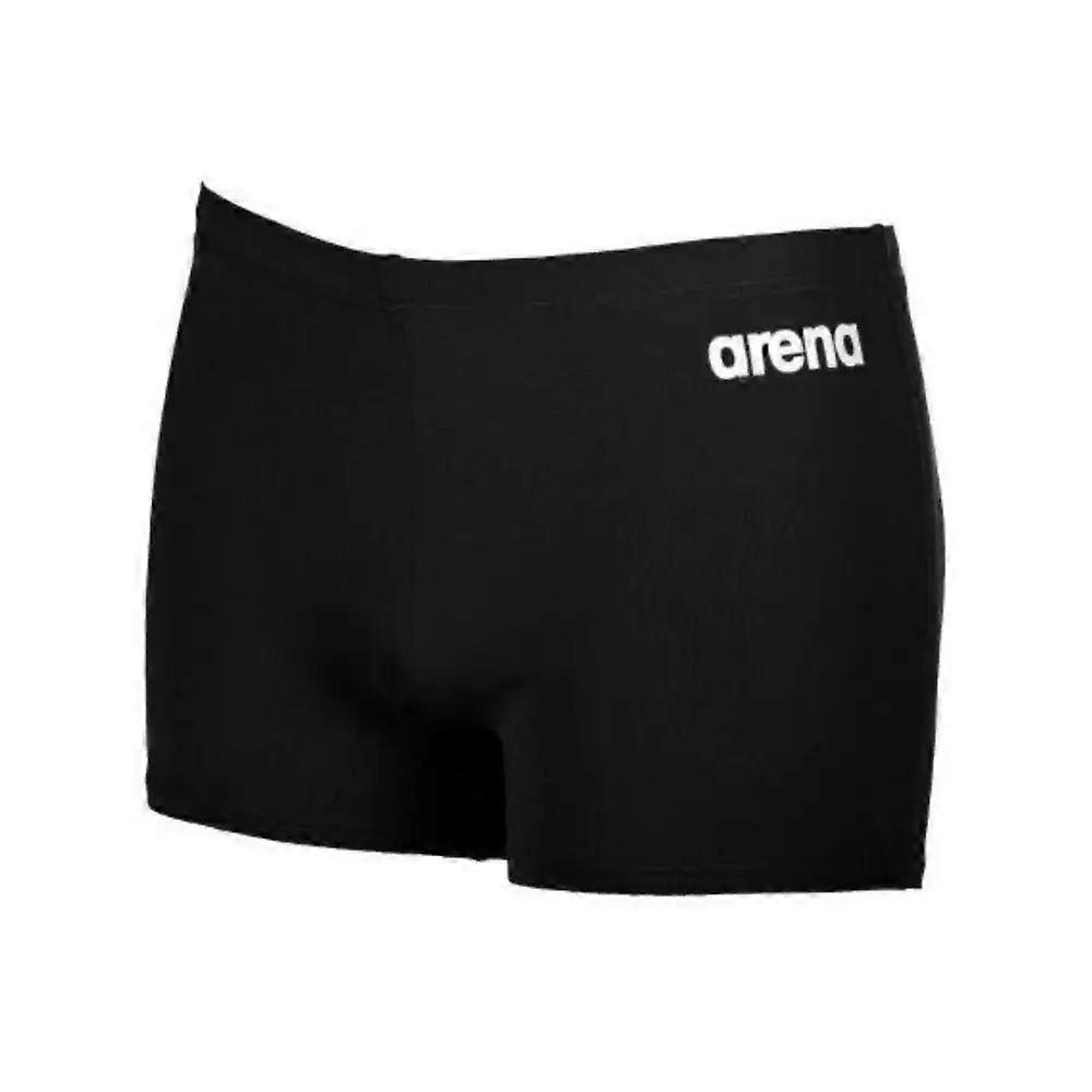 竞技场 男孩 固体 少年 游泳 短裤 - 黑色/白色