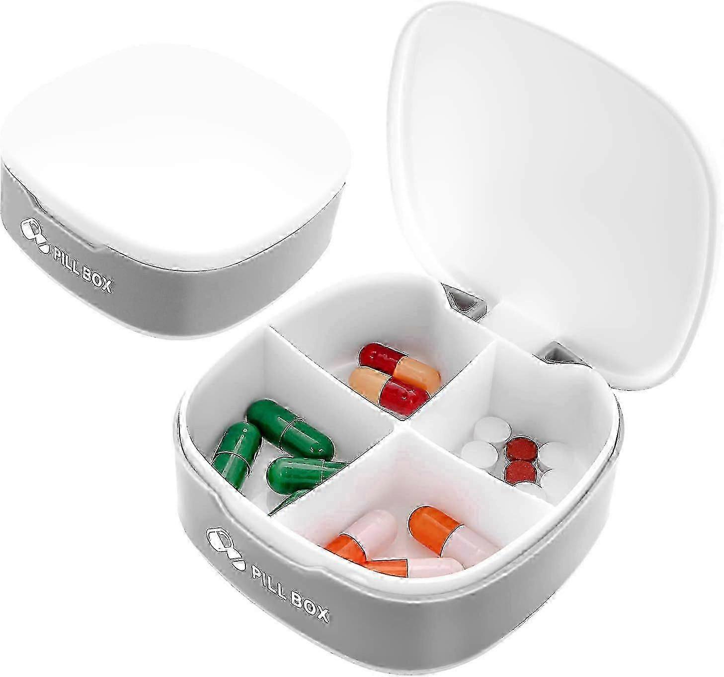 4pcs/4colors minium waterproof pill box, pill box keychain, capsule pill box