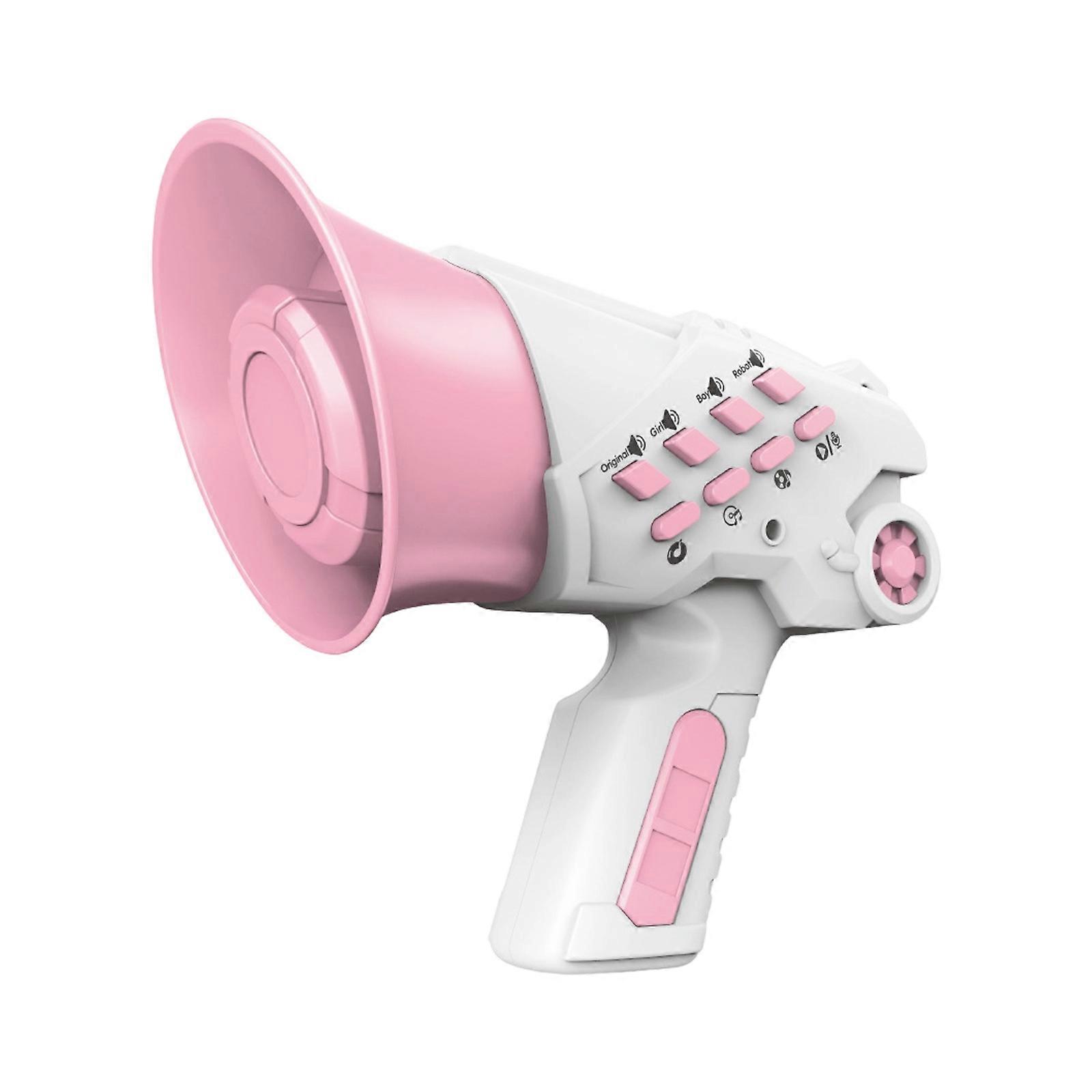 Compact Voice Distortion Speaker Portable Voice Recorder Durable Material Party Games Family Entertainment  Pink