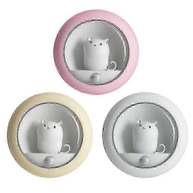 Motion Sensor Cat Night Light Smart LED Night Light PIR Motion Sensor USB Rechargeable Lamp Dcor