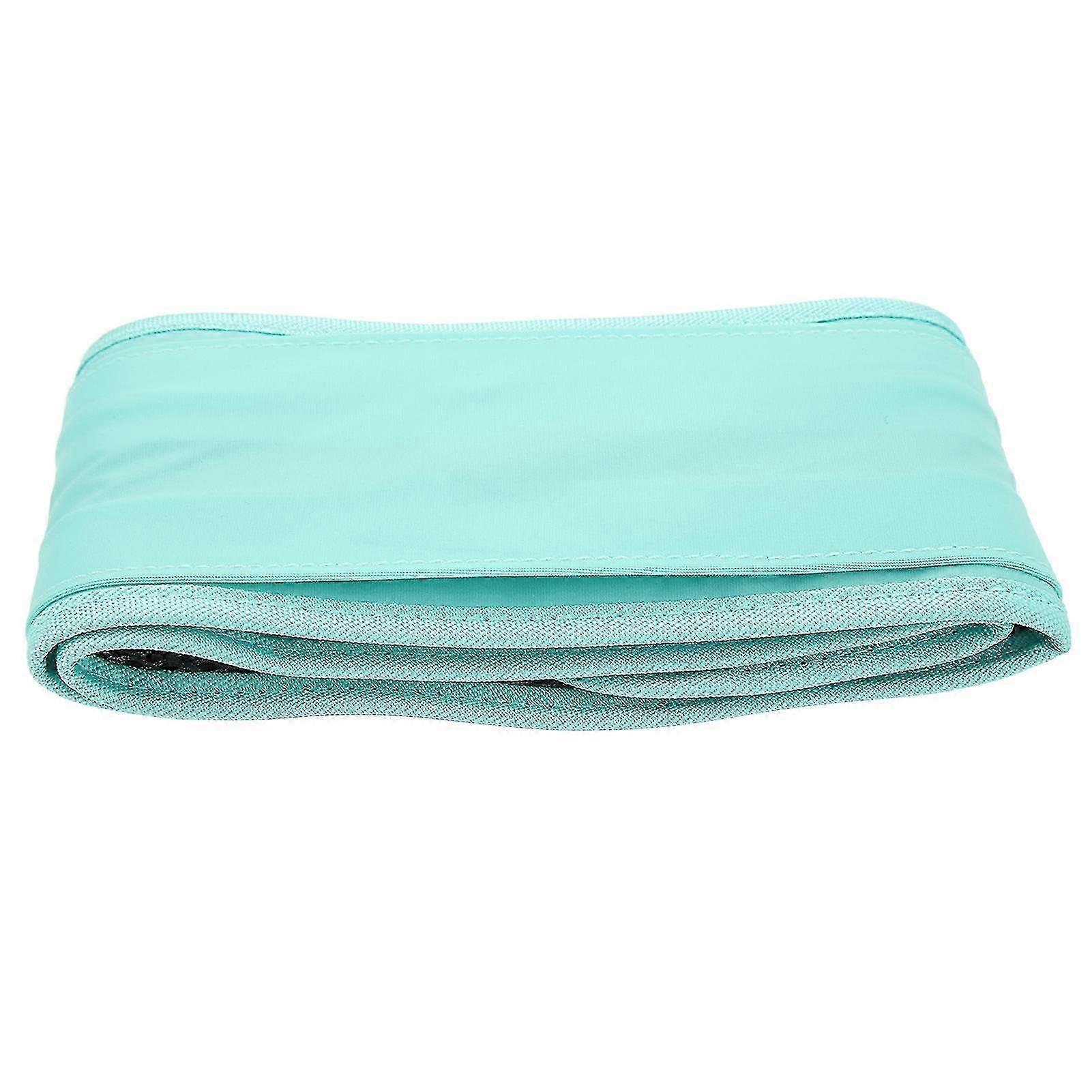 Running Waist Bag Multi Independent Pockets Elastic Breathable Thin Light Jogging Waist Belt with Reflective Strip Sky Blue