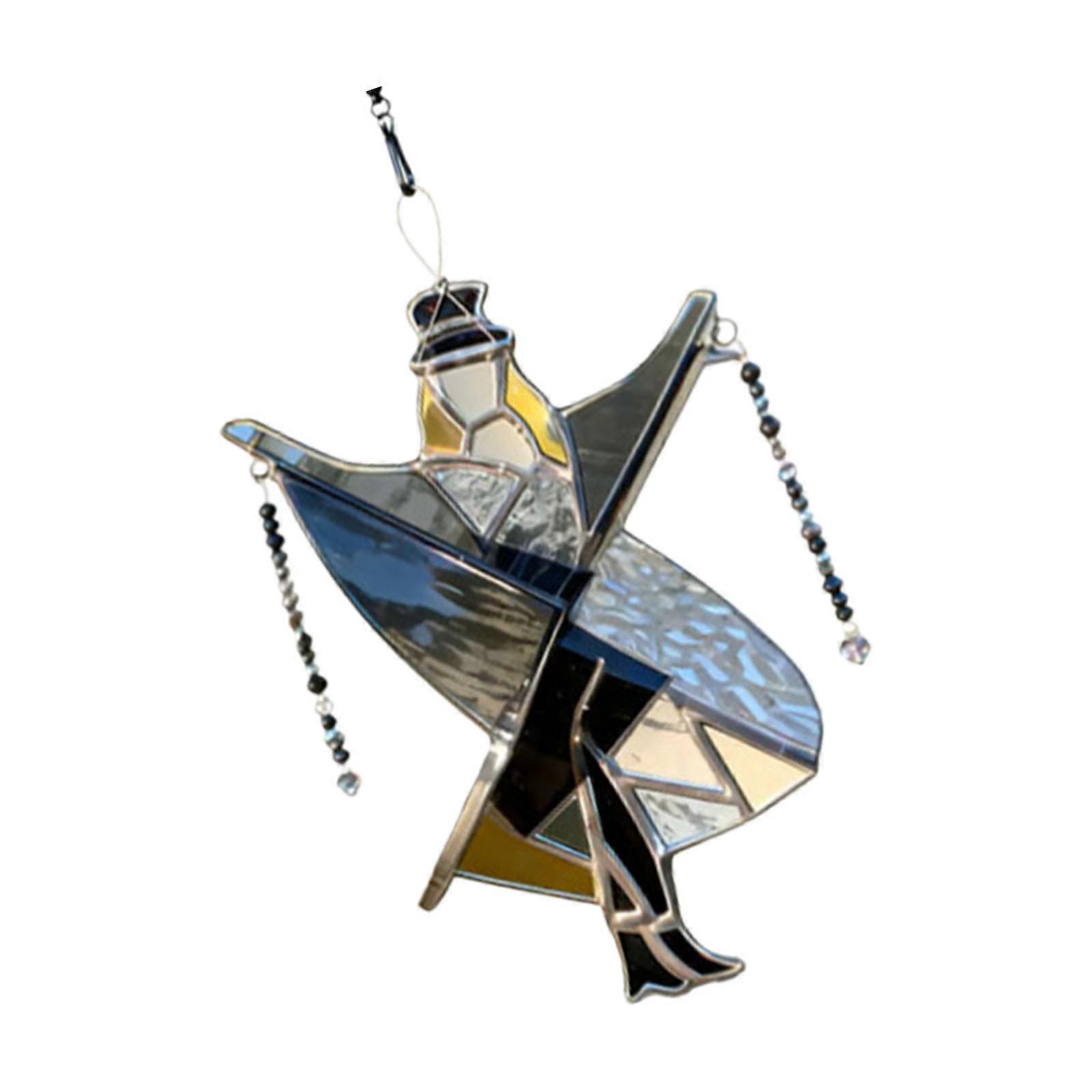 Sun Protecting Wind Spinner Crafted From Durability Acrylic Materials For Year Round Yard Beautification Multicolor