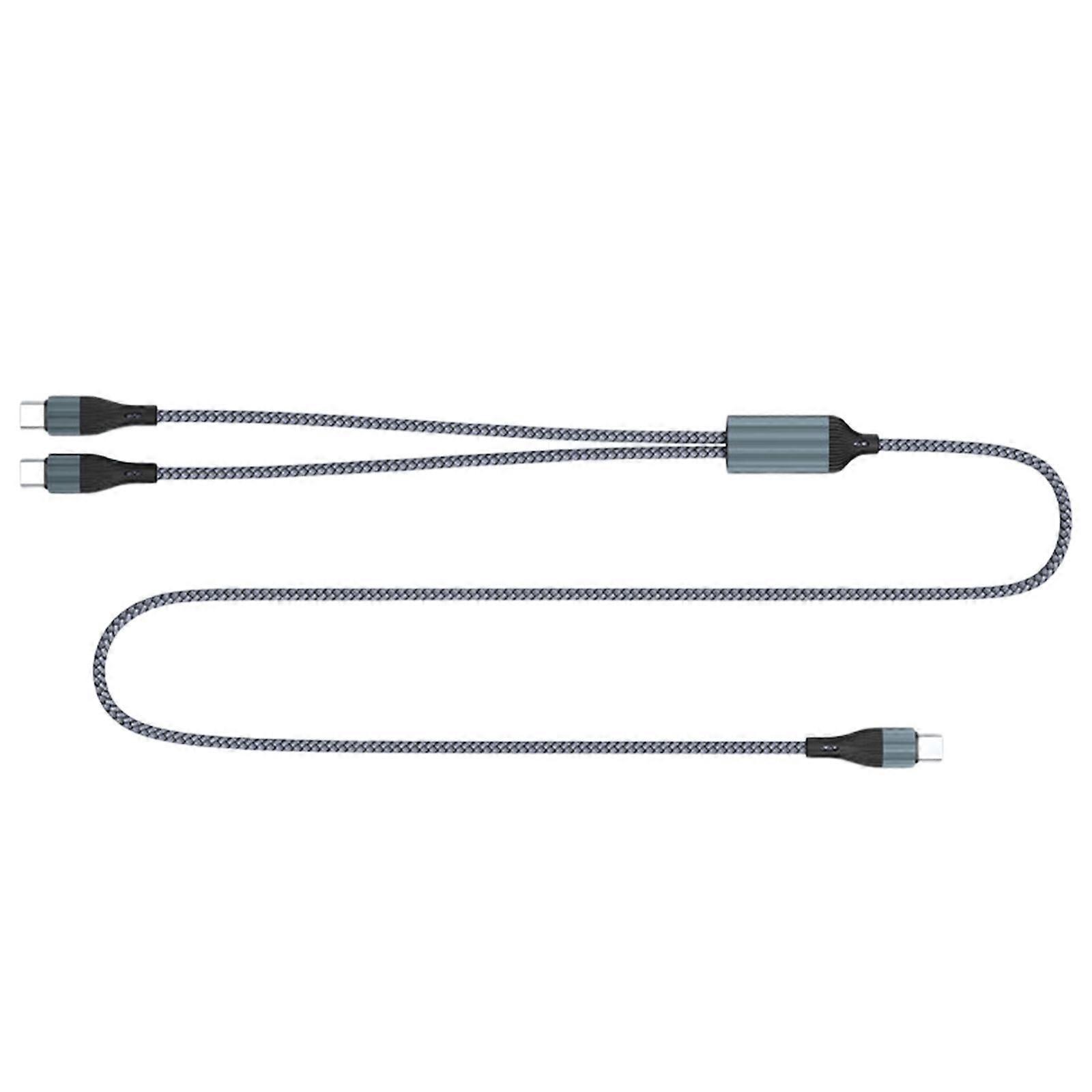 Flexible USB C Charging Cable PD100W Fast Charge With Data Transfer Splitter Cord For Travel Essential Multicolor