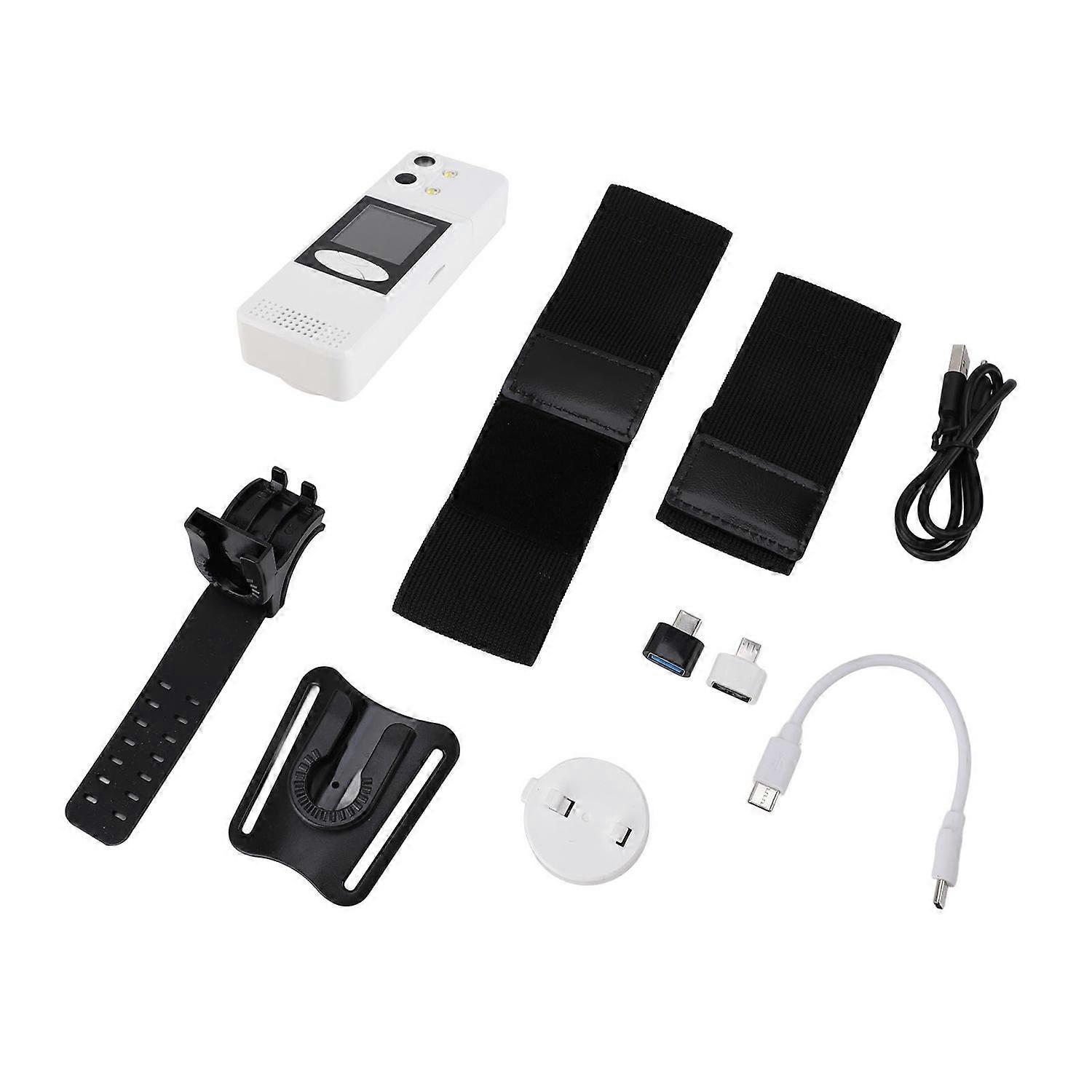 Body Mounted Camera 2K 180° Lens Rotatable 3000mAh Power Bank Function Multiple Wearing Methods with